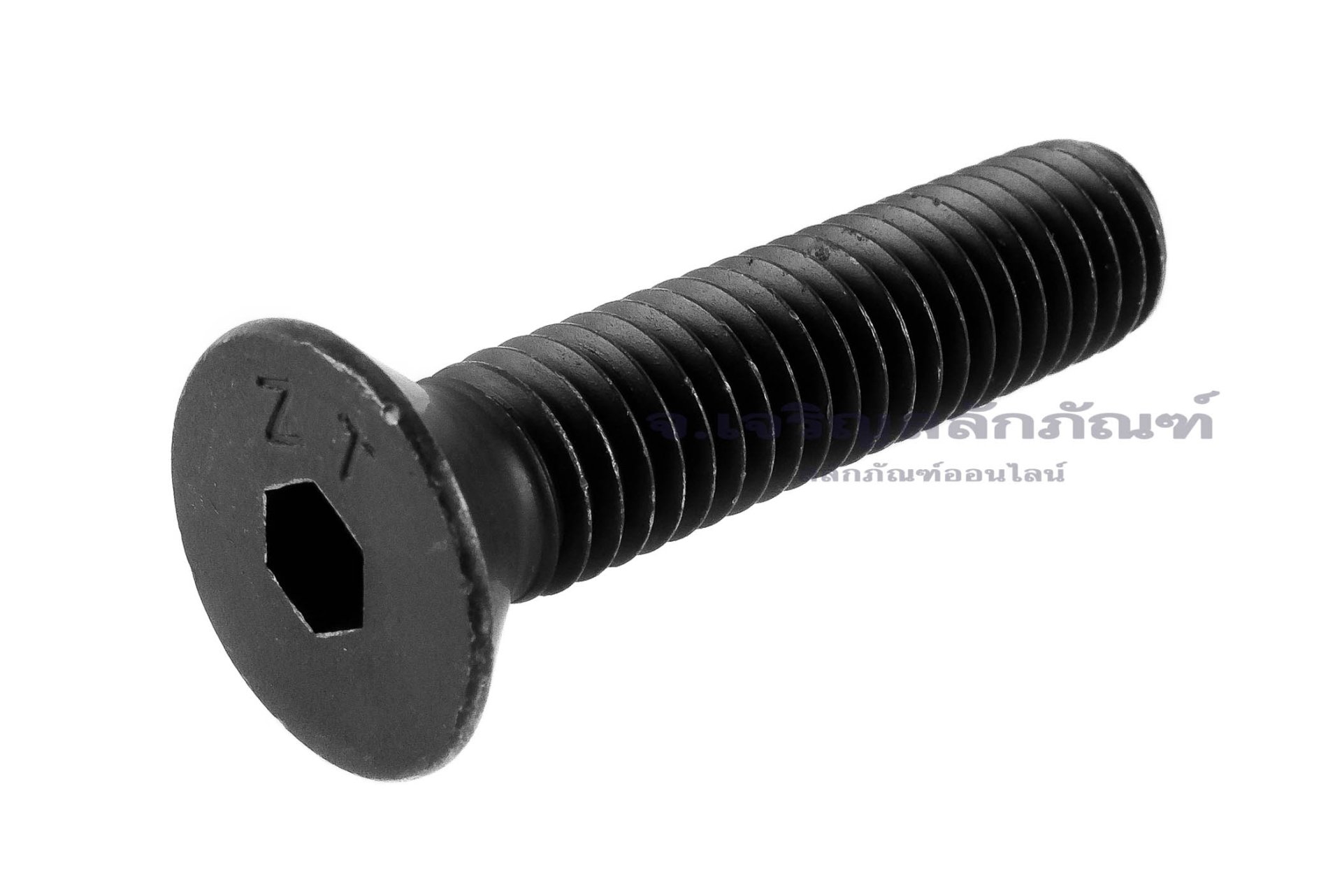 น็อตหัวจมเตเปอร์ดำ 7/16" (BSW/NC) ยาว 2" เกรด 10.9 เกลียวตลอด