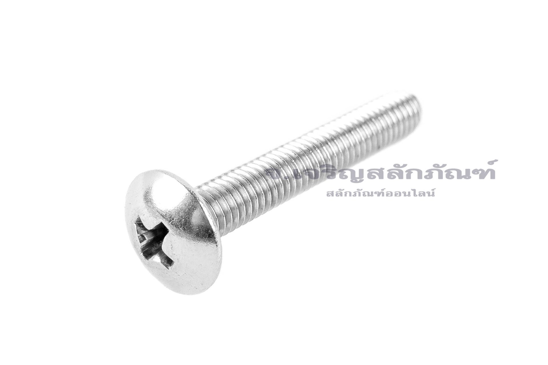 น็อตหัวร่มแฉกสแตนเลส (JT) #10-32 x 1.1/4" (เบอร์ 10 เกลียว 32 ยาว 1.1/4") วัดความโตเป็นมิลได้ 4.8x31.75 mm