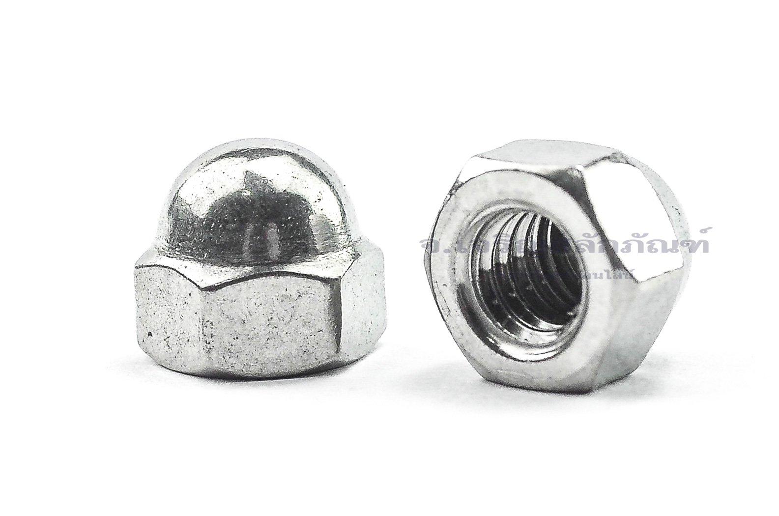 หัวน็อตหมวก-หัวน็อตแบบปิดสแตนเลส Dome Hex Nut Stainless 1/4" (BSW/UNC)