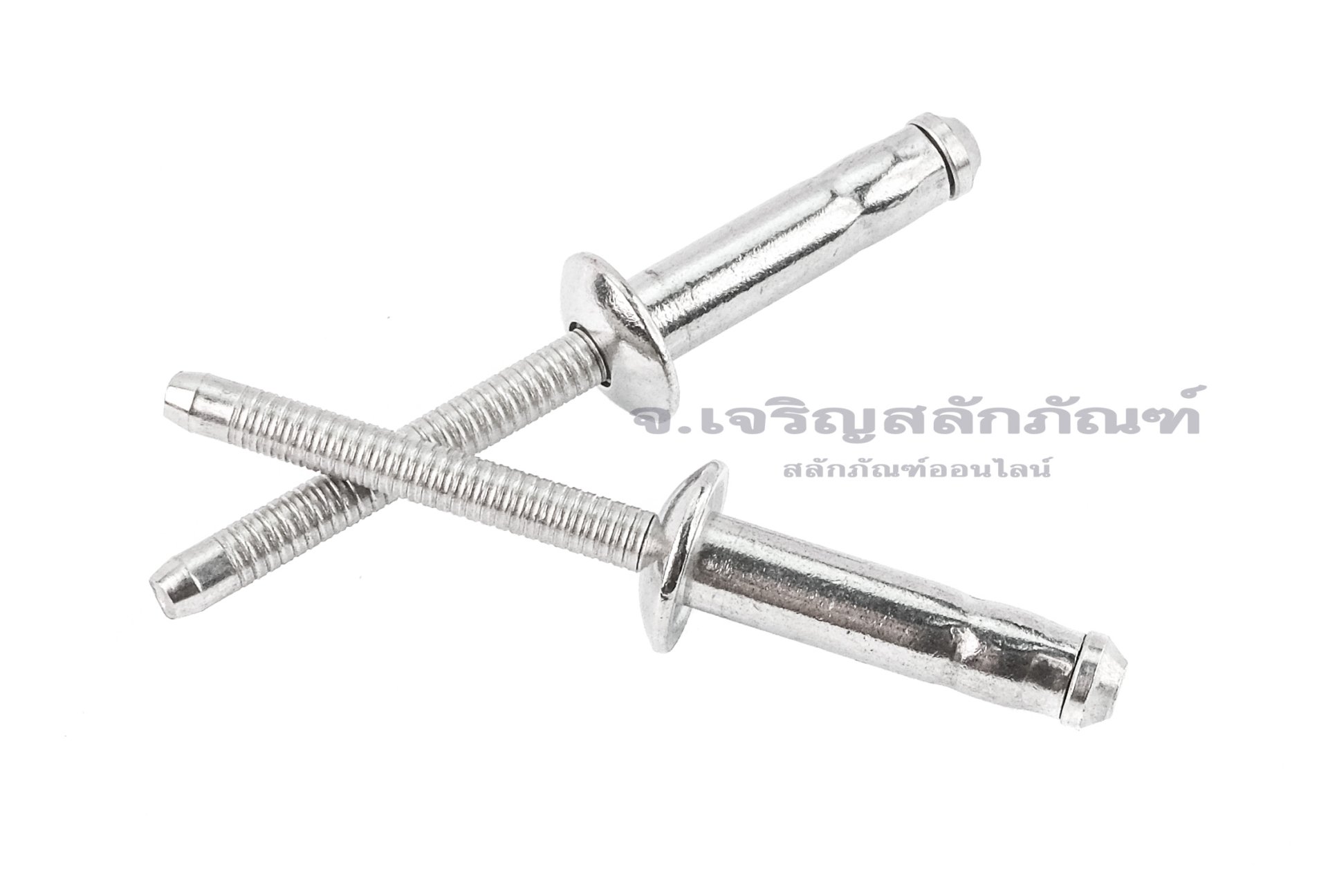 ลูกยิงรีเวท-ตะปูยิงรีเวท (Stainless Steel Blind Rivet) สแตนเลส  ขนาด 6.4x25 mm (1/4"x1") รุ่นสแตนเลสทั้งตัว