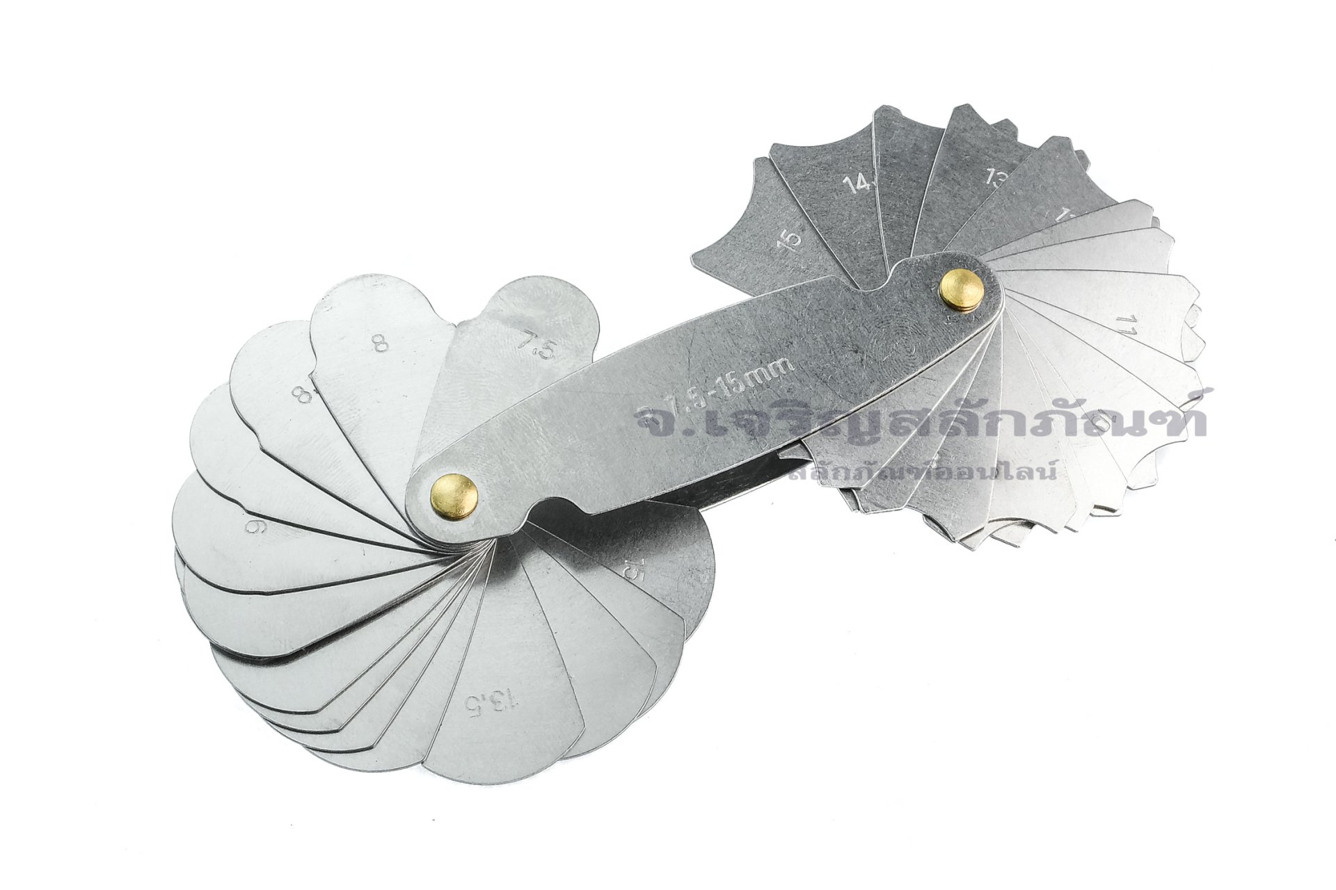 หวีวัด R เกจวัดรัศมี (Radius Gauge) R7.5-15 mm
