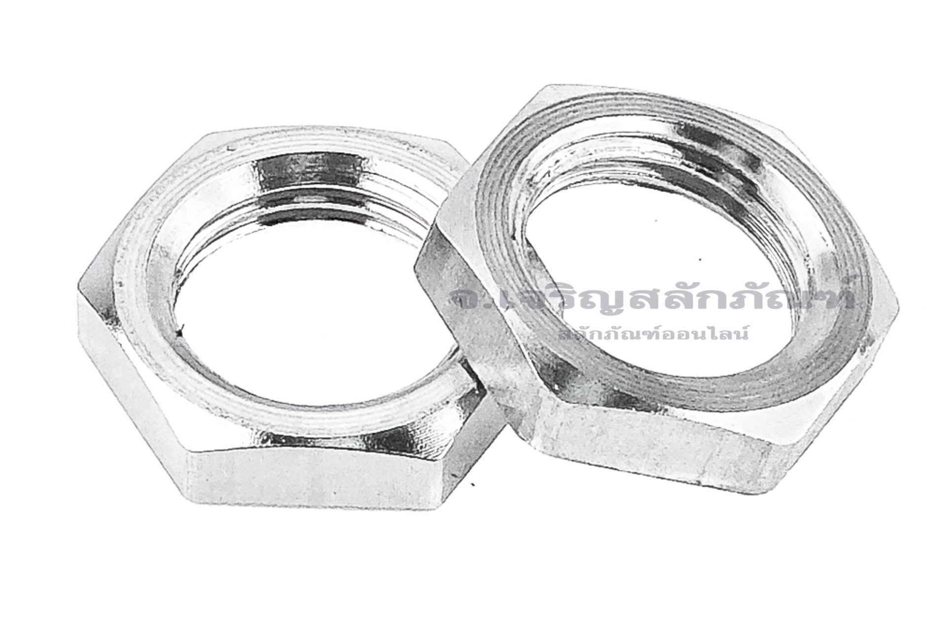 หัวน็อตสแตนเลสเกลียวท่อแป๊ป-เกลียวประปา ขนาด 1/8" เกลียว 28 (BSPT) (หัวน็อตเบอร์ 13) รุ่นหัวบาง 3 mm