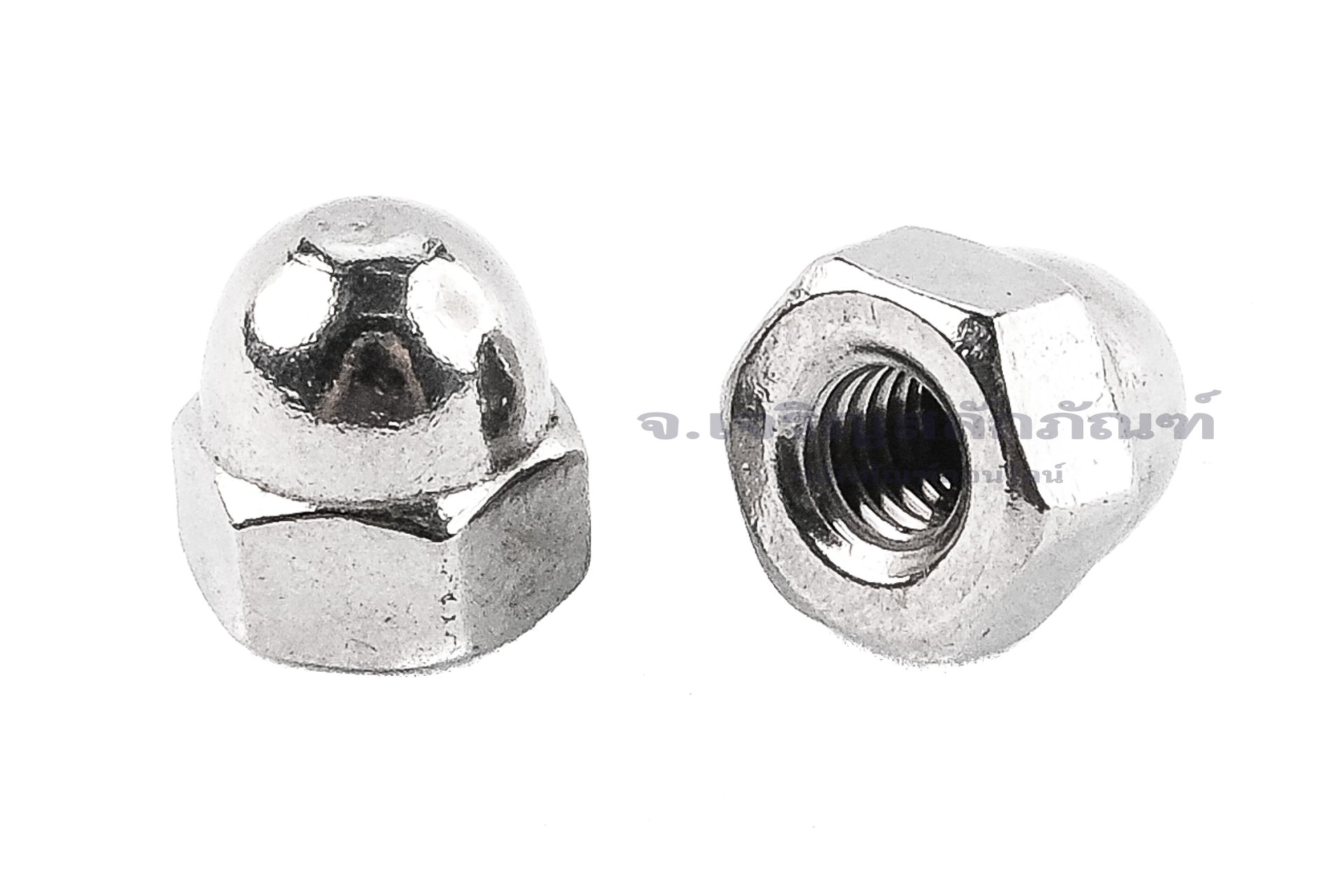 หัวน็อตหมวก-หัวน็อตแบบปิดสแตนเลส Dome Hex Nut Stainless ขนาด No.10-32 (เบอร์ 10 เกลียว 32 ละเอียด)