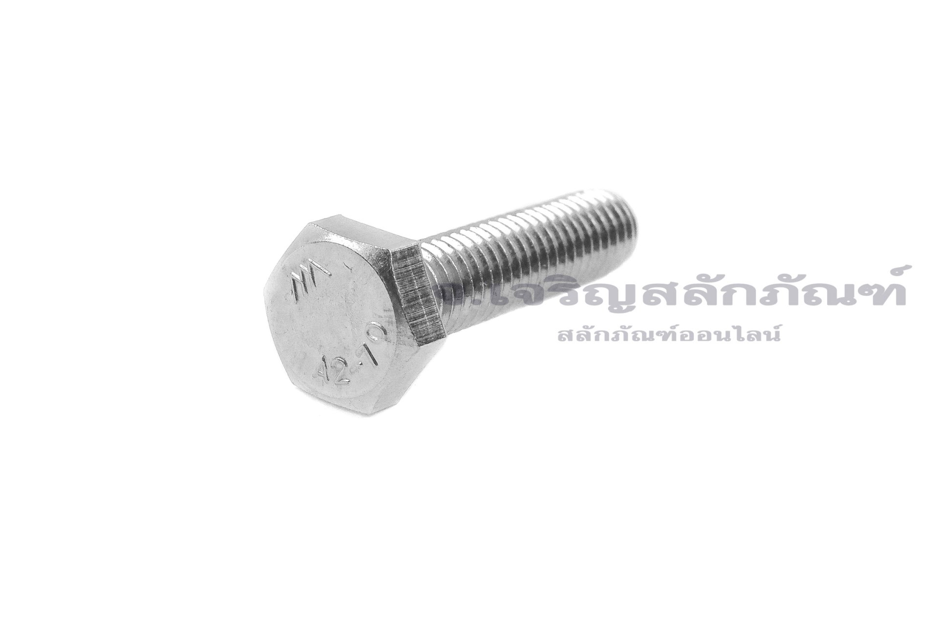 น็อตหัวเหลี่ยมสแตนเลส Stainless Steel Hex Bolt M6x25 เกลียวซ้าย (เกลียวตลอด) น็อตตัวผู้เกลียวซ้าย