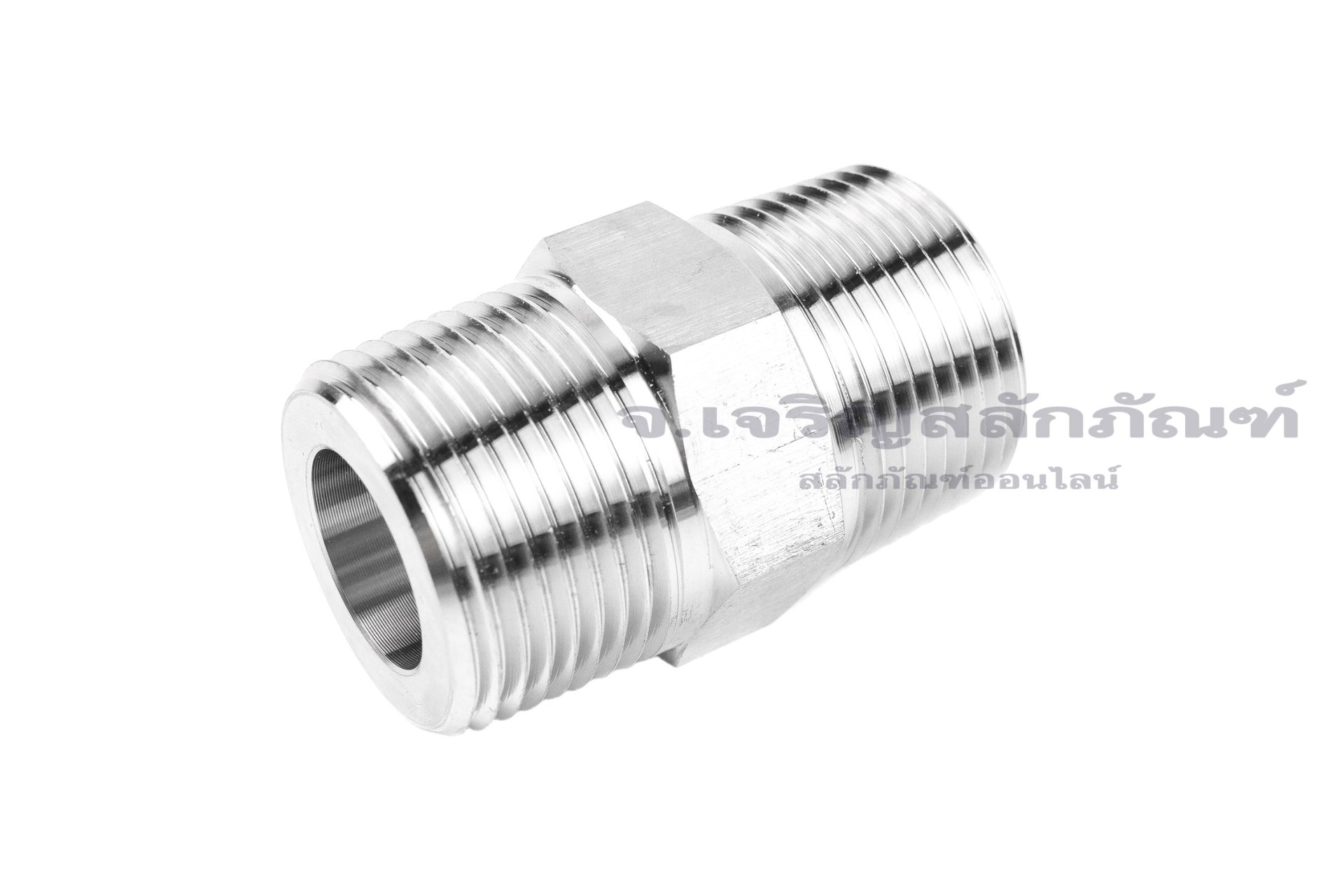 ข้อต่อตรงนิปเปิ้ลสแตนเลสเกรด 316 (เกลียวนอก x เกลียวนอก) ขนาด 1" x 1" NPT รุ่นหนาพิเศษ