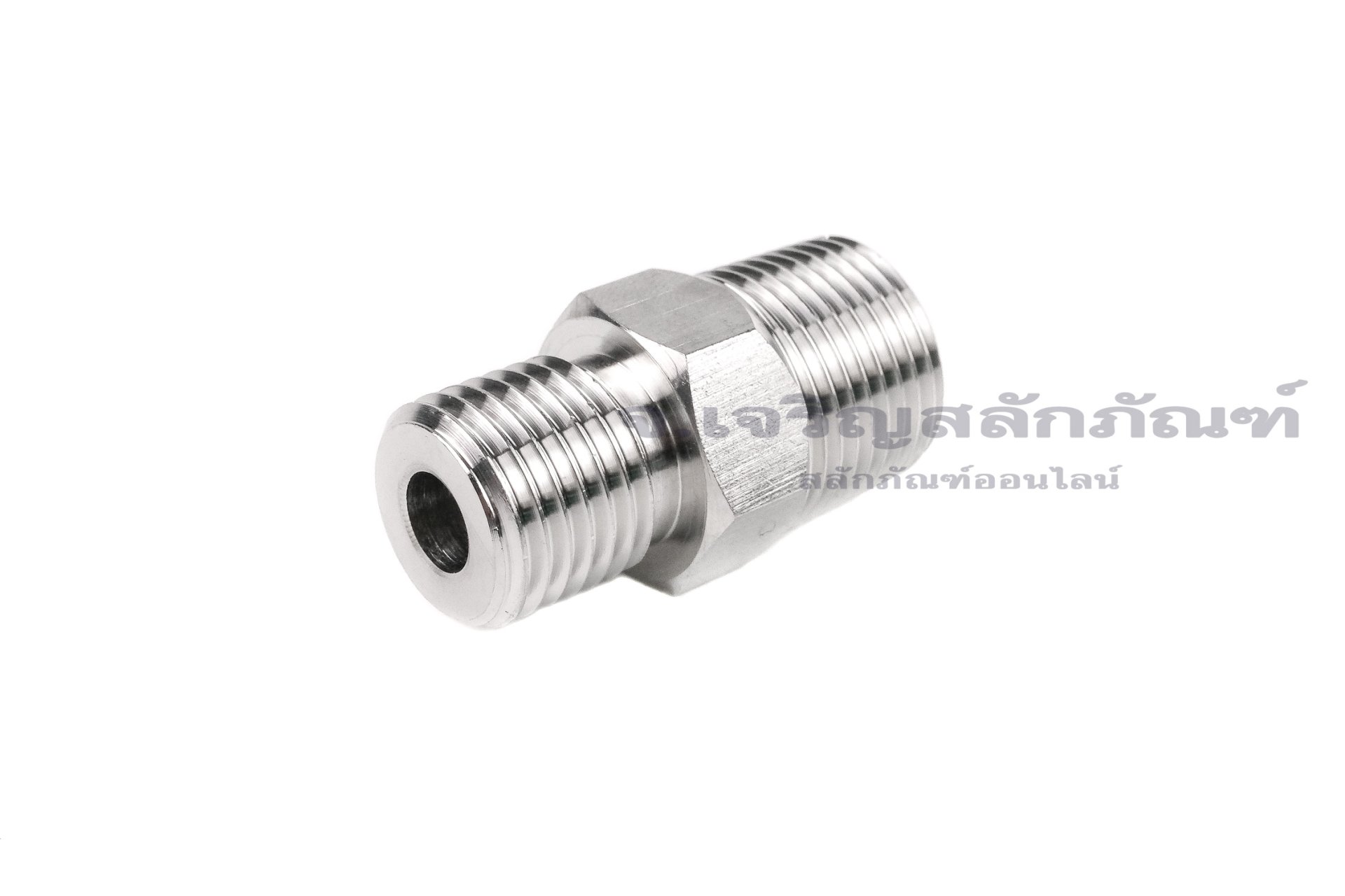 ข้อต่อตรงลด ข้อต่อเพิ่ม สแตนเลส (เกลียวนอก x เกลียวนอก) ขนาด 3/8"-19 BSPT x M14x1.5 รุ่นหนาพิเศษ