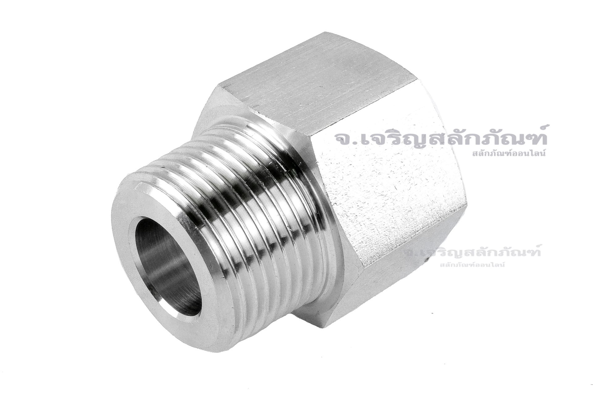 ข้อต่อตรงสแตนเลส (เกลียวนอก x เกลียวใน) 3/4"-14 x 3/4"-14 BSPF ข้อต่อแปลง
