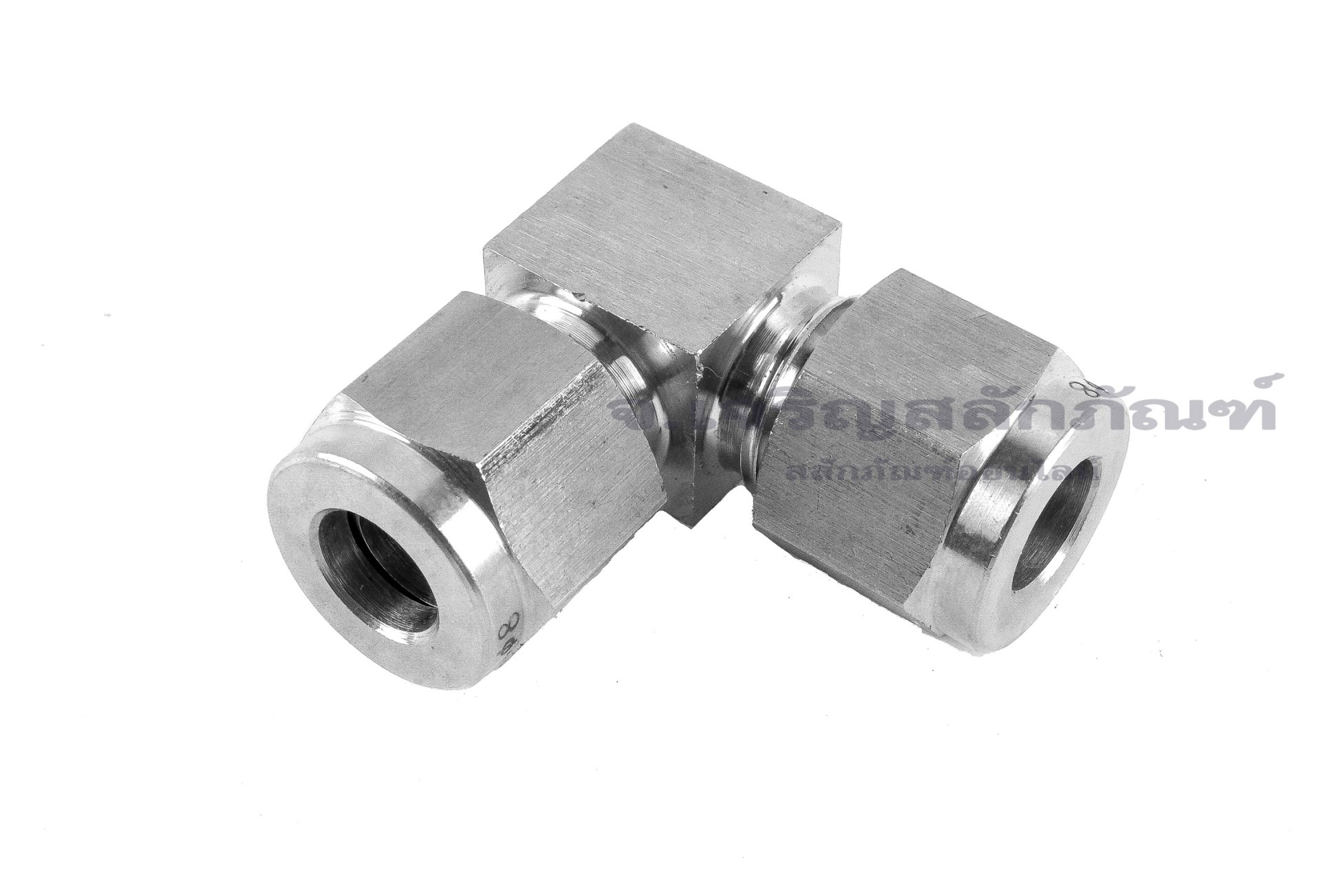 ข้อต่อตาไก่สแตนเลสเกรด 316 แบบงอ 90° (เสียบสาย x เสียบสาย) 8 x 8 mm