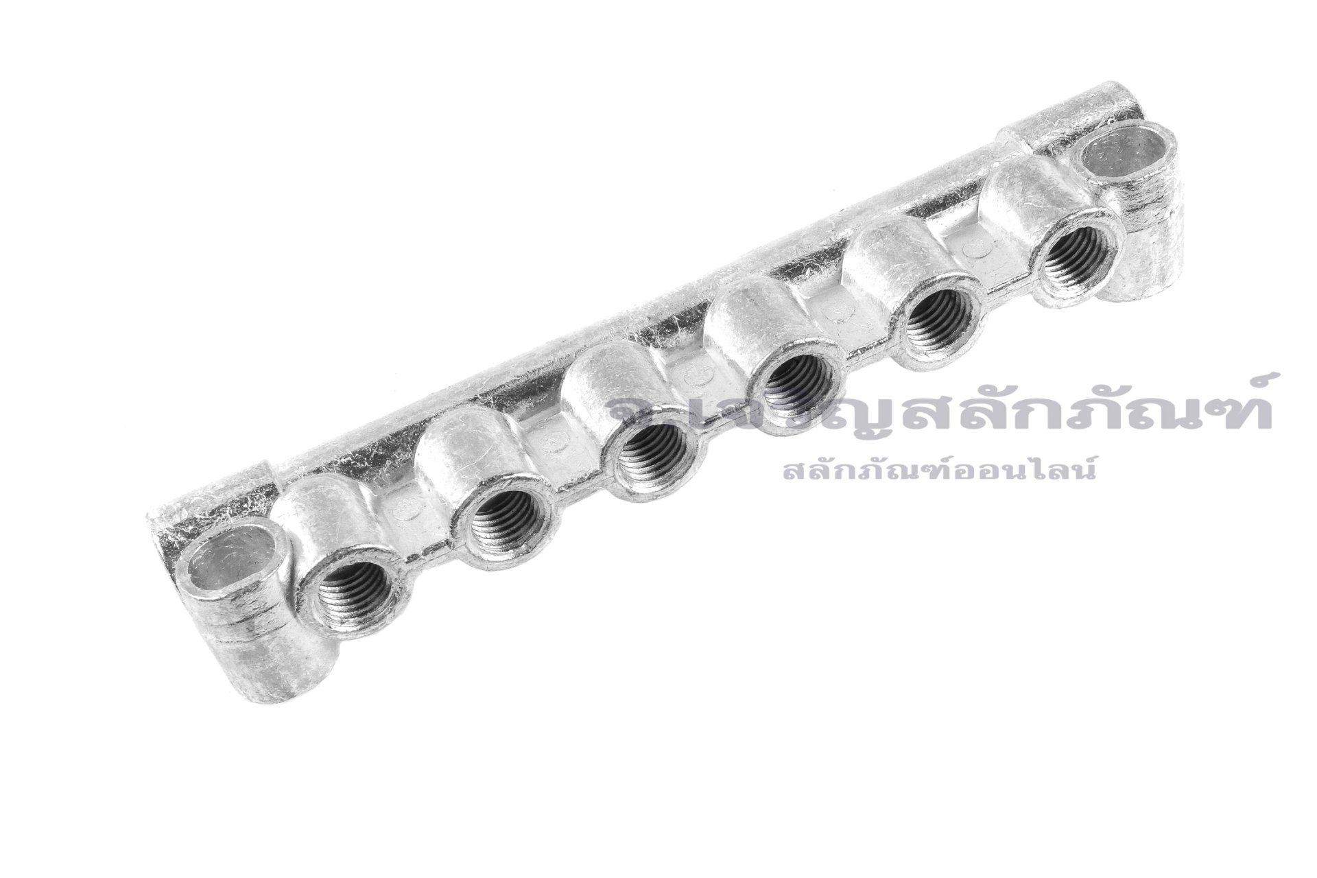 ข้อต่อรวม - หัวจ่ายจารบีน้ำมันหล่อลื่นแบบเกลียวใน 8 ทาง ขนาด M8x1.0 (4 mm) รุ่นแผงจ่ายฝั่งเดียว