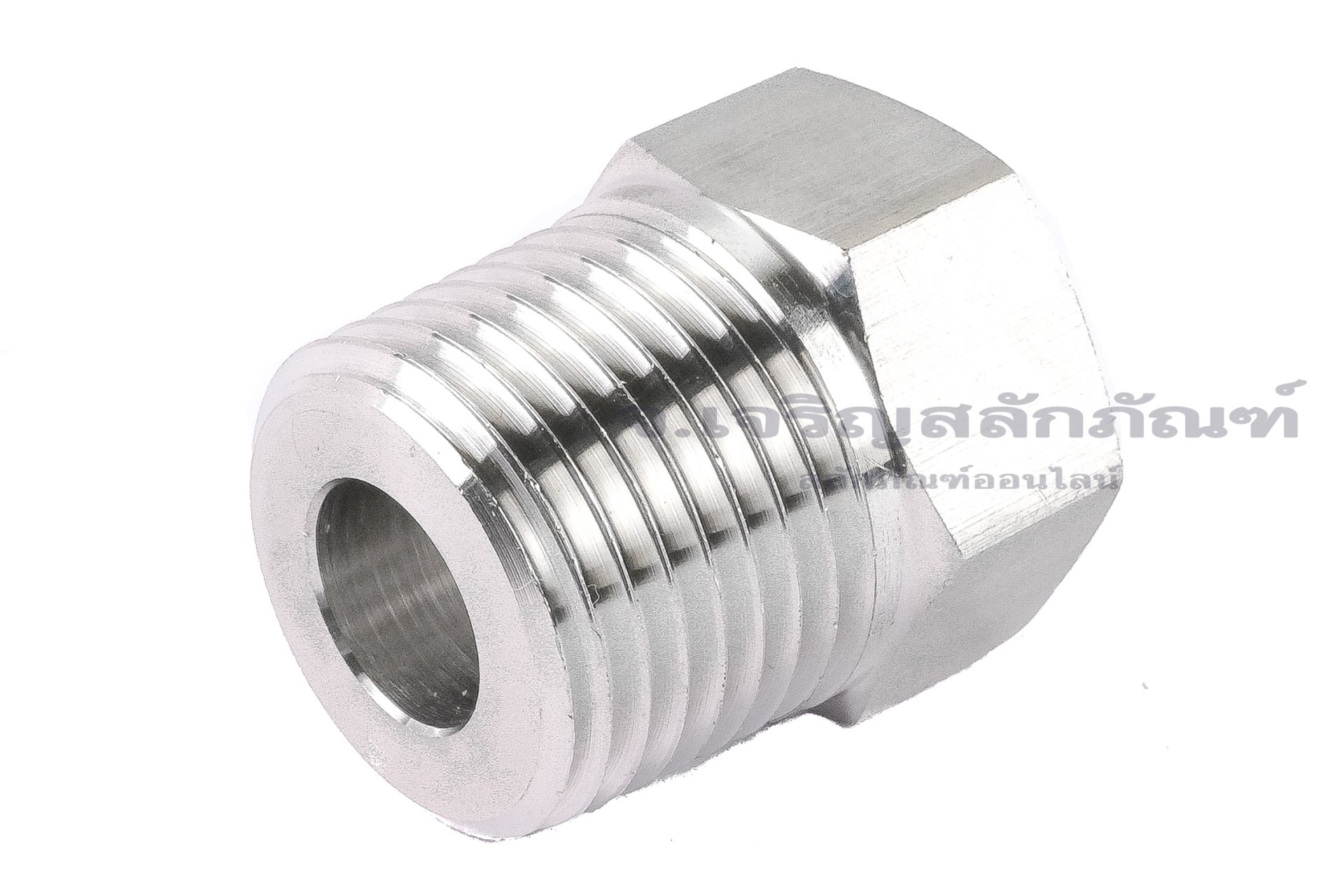 ข้อต่อลดเหลี่ยมสแตนเลสเกรด 316L (เกลียวนอก x เกลียวใน) ขนาด 1/2"-14 NPT x 1/4"-18 NPT