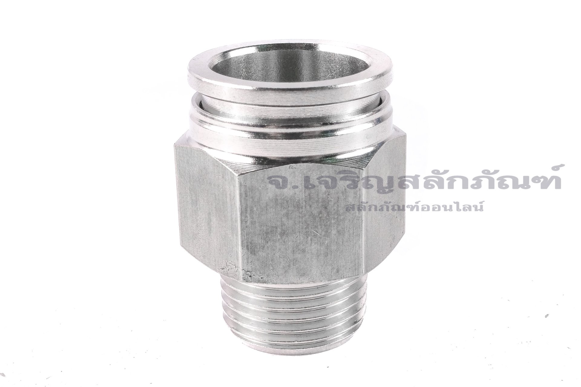 อต่อลมสแตนเลสเกรด 304 (เกลียวนอก x เสียบสาย) ขนาด 3/8" x 16 mm