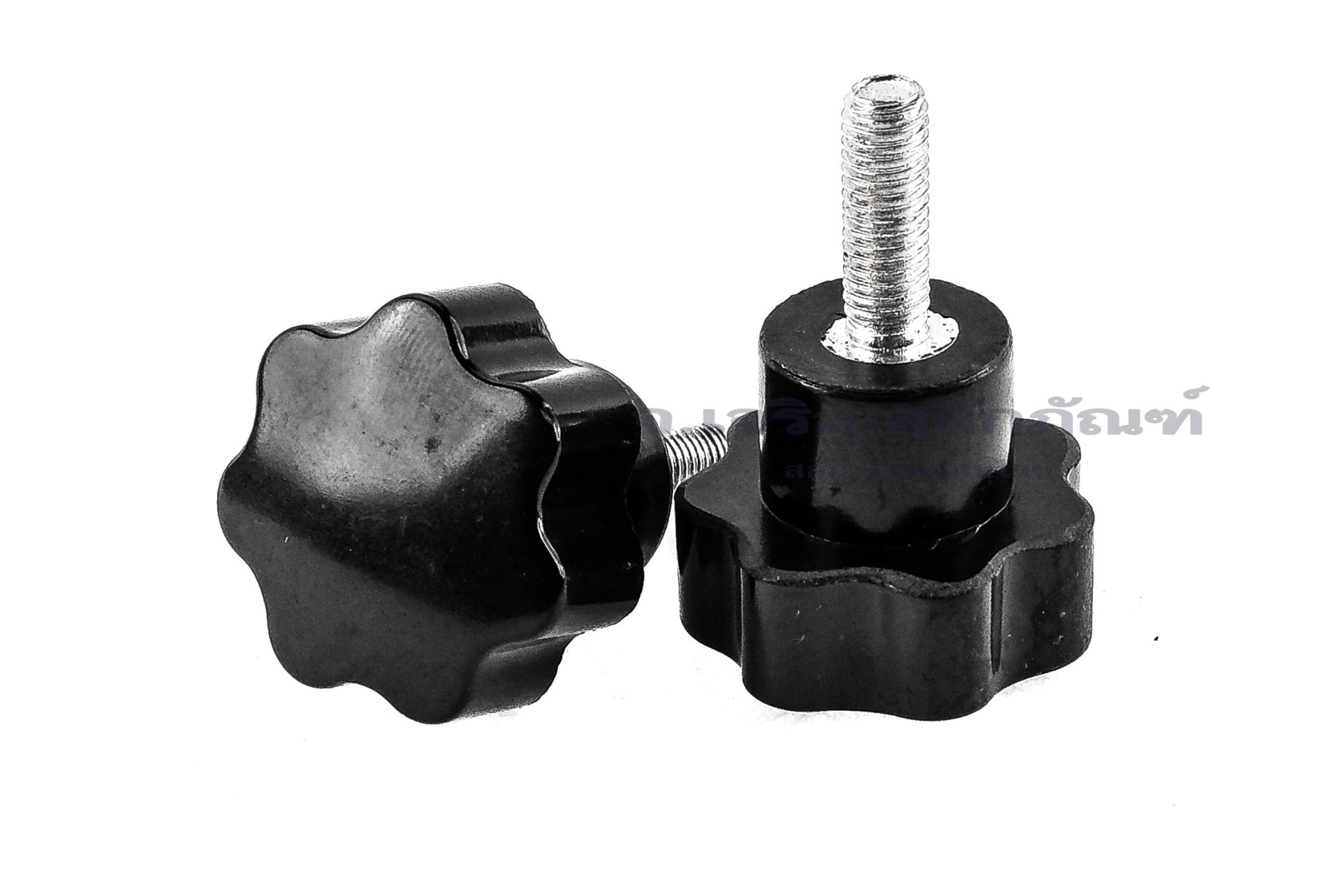 น็อตมือหมุนดอกไม้ (Star Grip Knob Bolt) ขนาด M5x16 ความโตหัว 24 mm