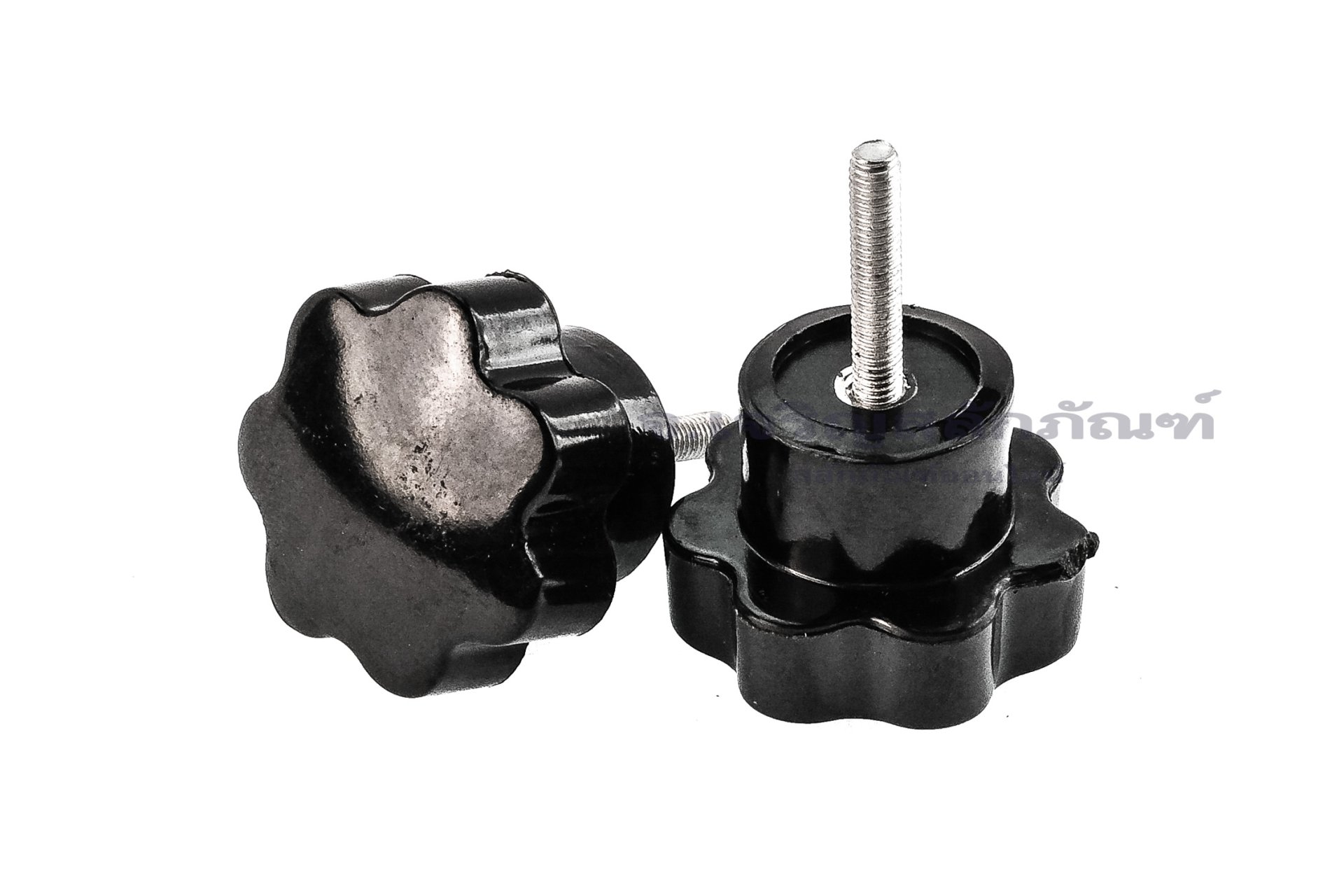 น็อตมือหมุนดอกไม้ แกนสแตนเลส (Star Grip Knob Bolt) ขนาด M3x16 ความโตหัว 24 mm