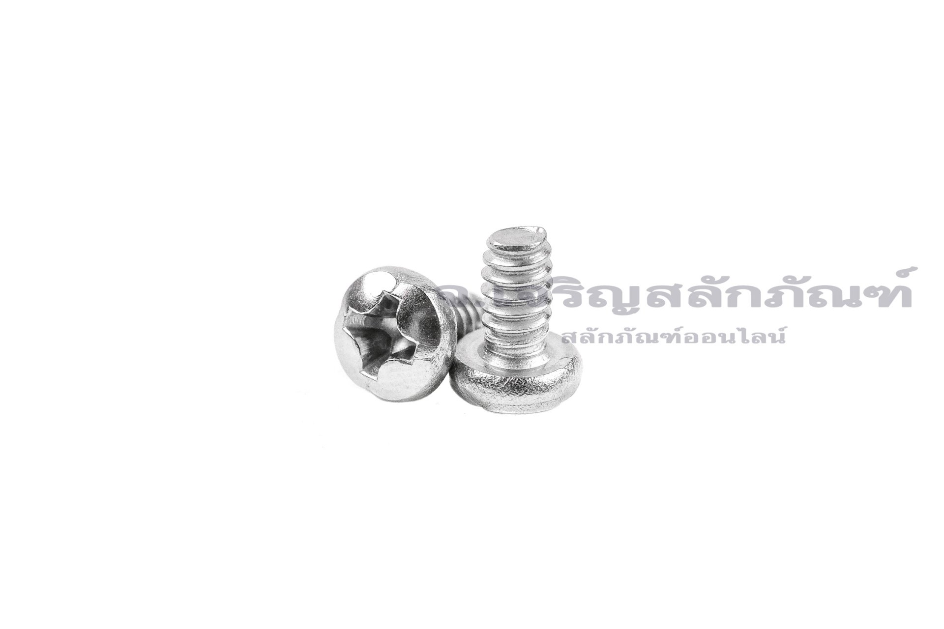 น็อตหัวกลมแฉกสแตนเลส #6-32 x 1/4" (เบอร์ 6 เกลียว 32 ยาว 1/4") วัดความโตเป็นมิลได้ 3.5x6.35 mm