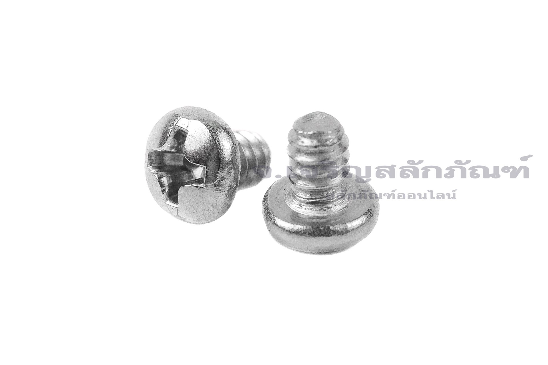 น็อตหัวกลมแฉกสแตนเลส #6-32 x 3/16" (เบอร์ 6 เกลียว 32 ยาว 3/16") วัดความโตเป็นมิลได้ 3.4x4.4mm