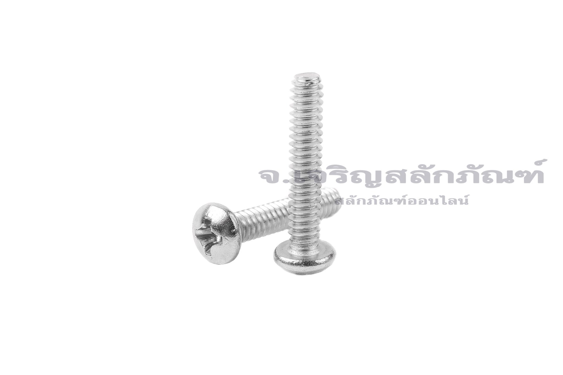 น็อตหัวกลมแฉกสแตนเลส #6-32 x 3/4" (เบอร์ 6 เกลียว 32 ยาว 3/4") วัดความโตเป็นมิลได้ 3.4x19 mm