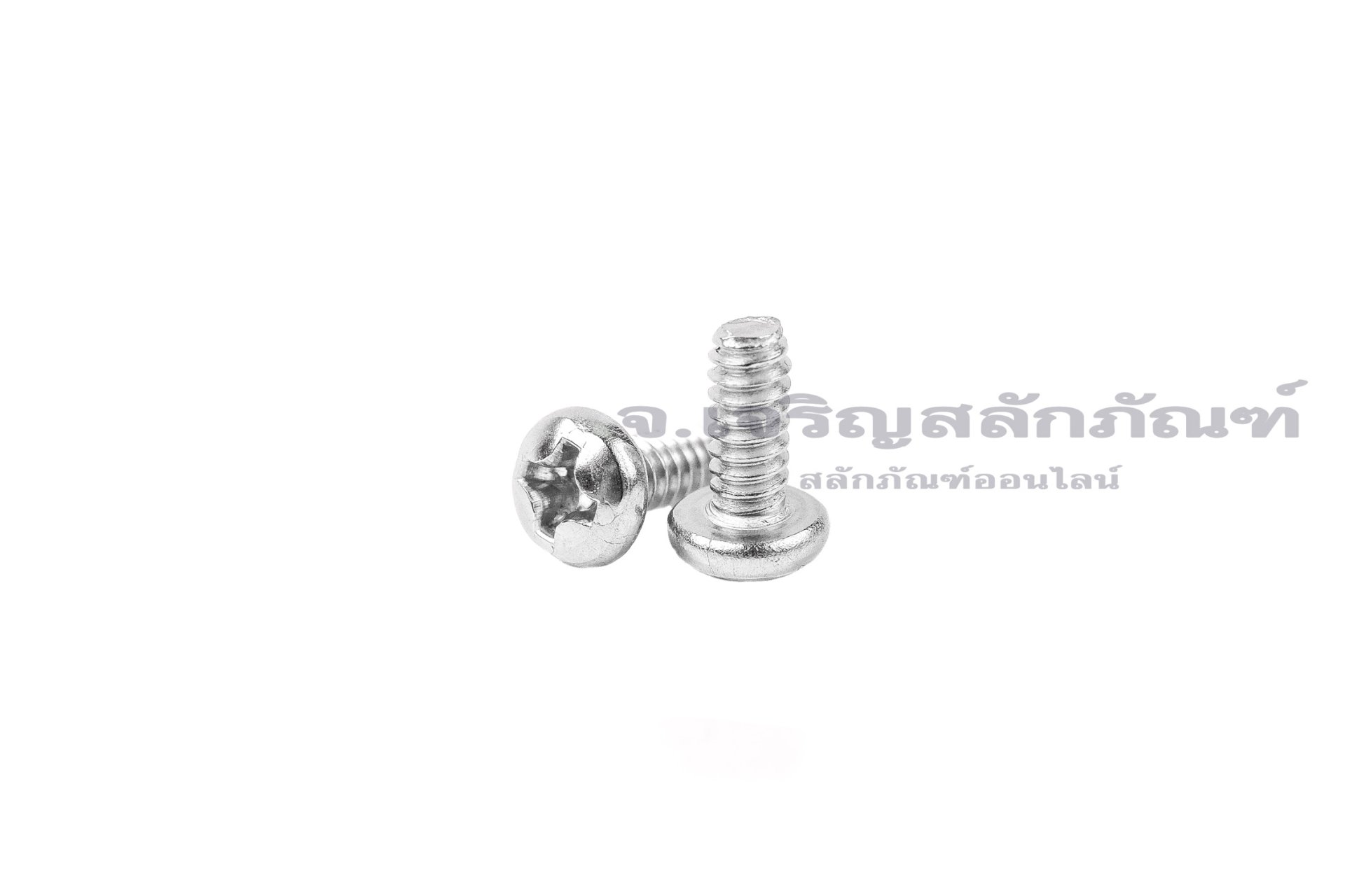 น็อตหัวกลมแฉกสแตนเลส #6-32 x 5/16" (เบอร์ 6 เกลียว 32 ยาว 5/16") วัดความโตเป็นมิลได้ 3.3x7.9 mm
