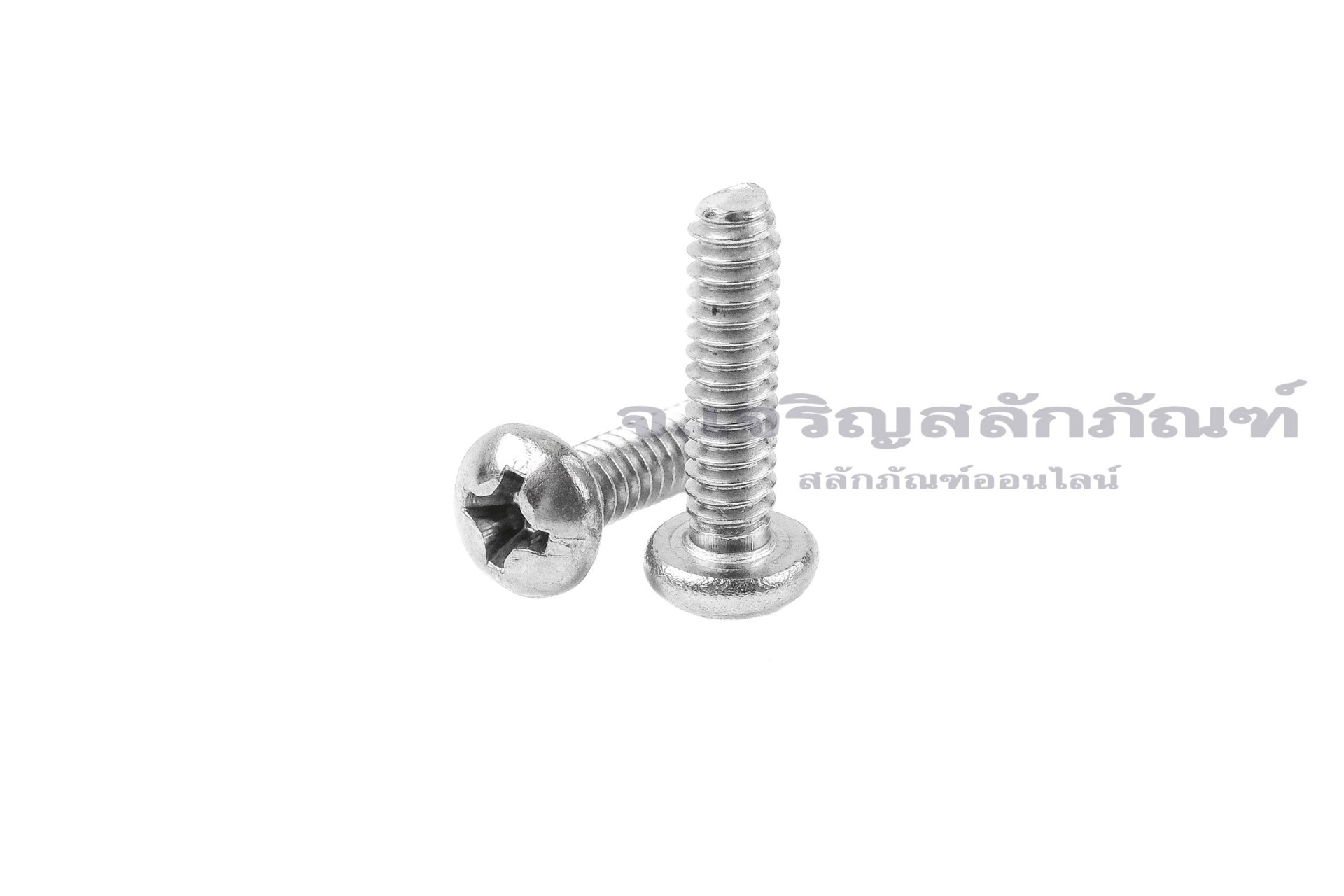 น็อตหัวกลมแฉกสแตนเลส #6-32 x 9/16" (เบอร์ 6 เกลียว 32 ยาว 9/16") วัดความโตเป็นมิลได้ 3.5x13.5 mm