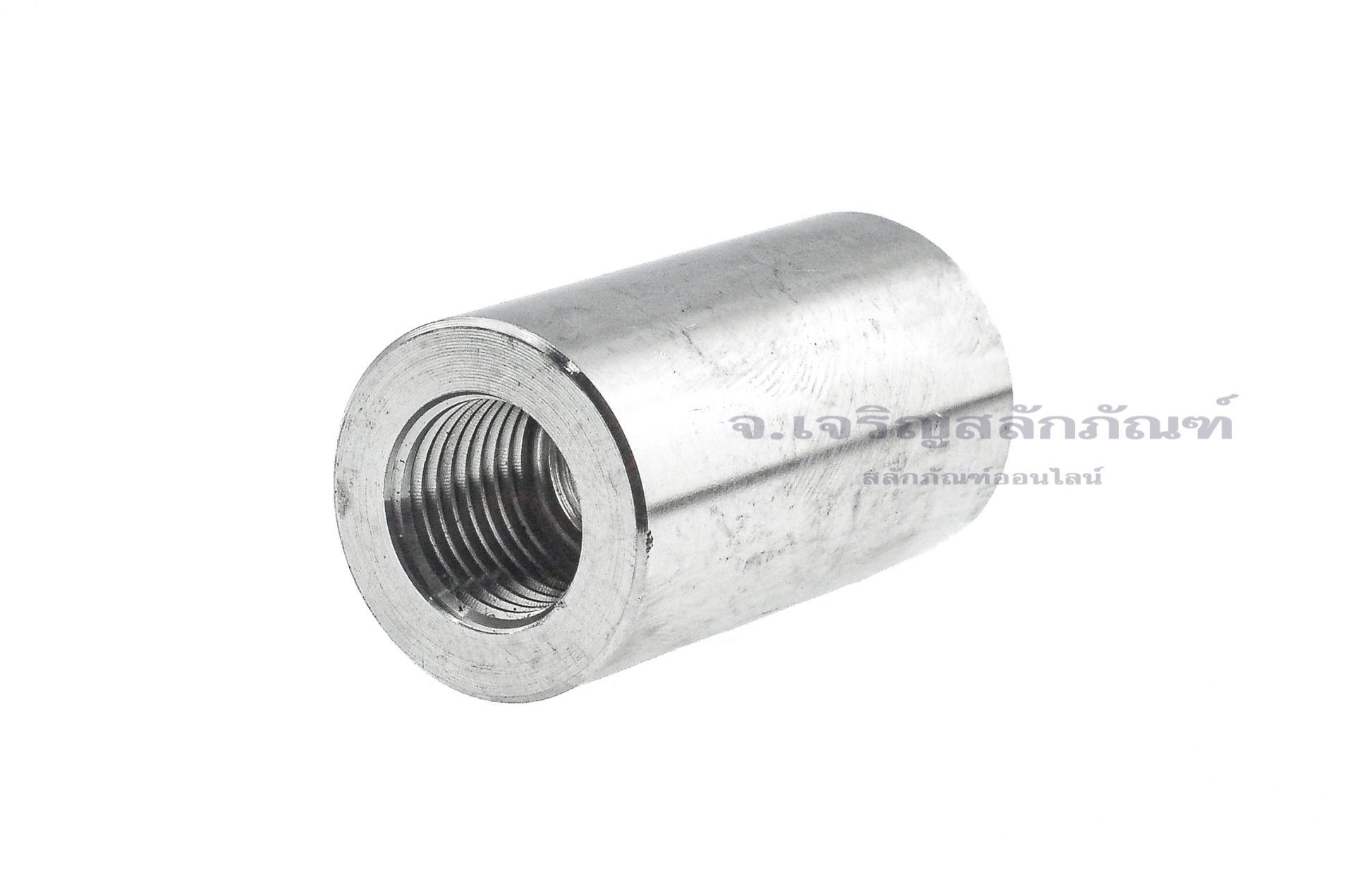 ข้อต่อตรงสแตนเลส (เกลียวใน x เกลียวใน) 1/4" x 1/4" แบบยาว 38 mm รุ่นหนาพิเศษ 21.4 mm