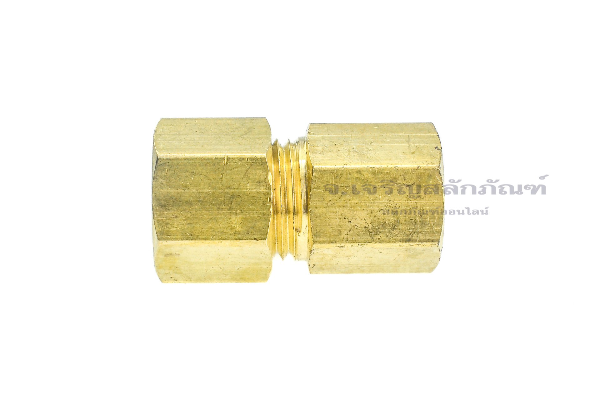 ข้อต่อตาไก่ทองเหลือง (เกลียวใน x เสียบสาย) 1/4"x10 mm