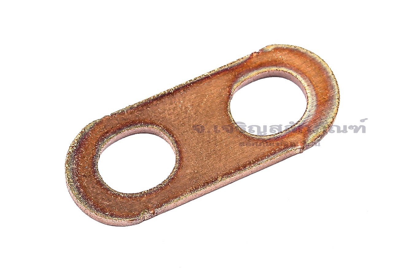 [E] บัสบาร์ ทองแดง 24x1.5x9 ขนาดรู 5.2x6.5 mm ระยะรู 12 mm