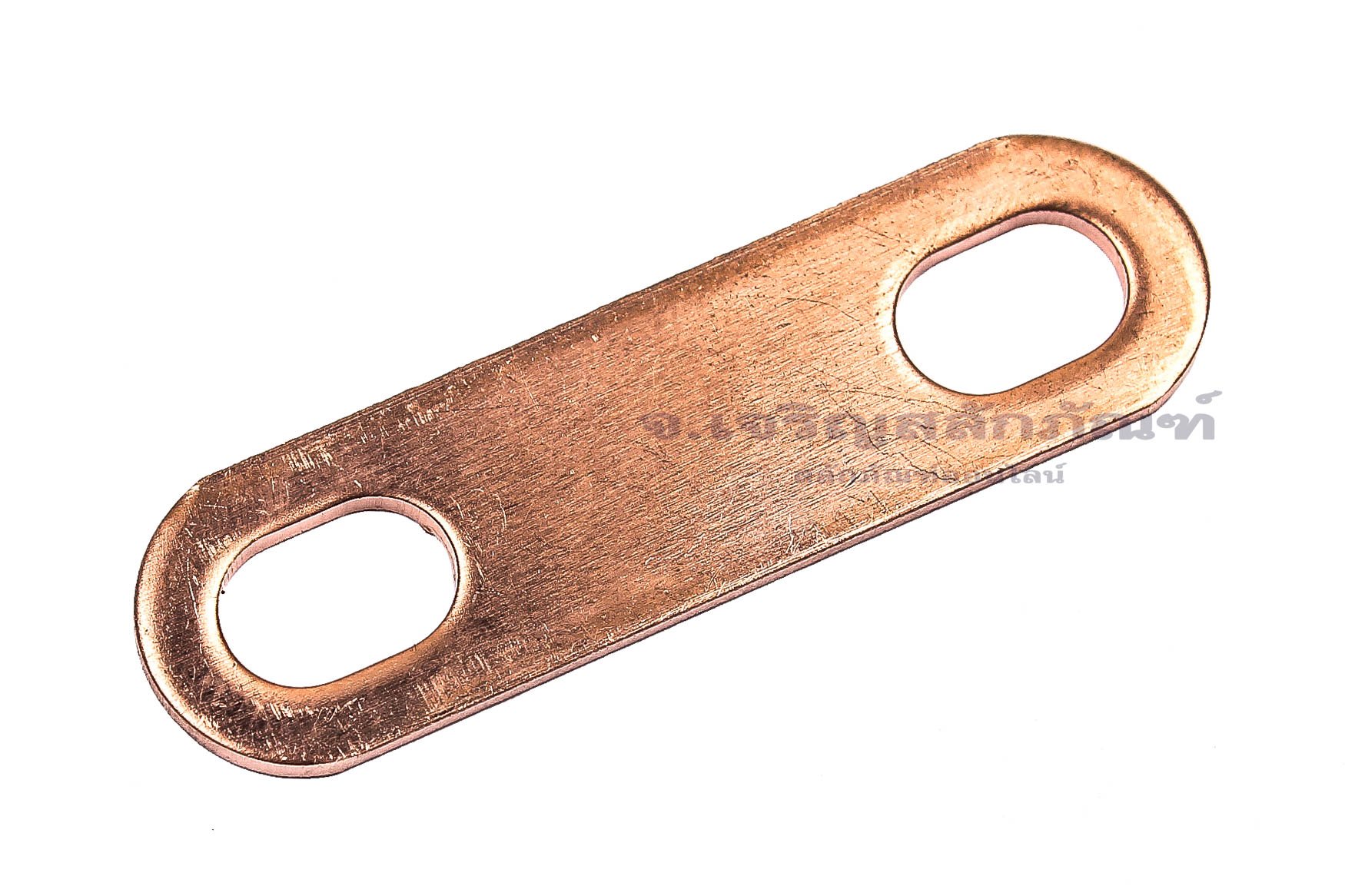 [E] บัสบาร์ ทองแดง 42.5x1.5x12 ขนาดรู 6x9 mm ระยะรู 27.5 mm