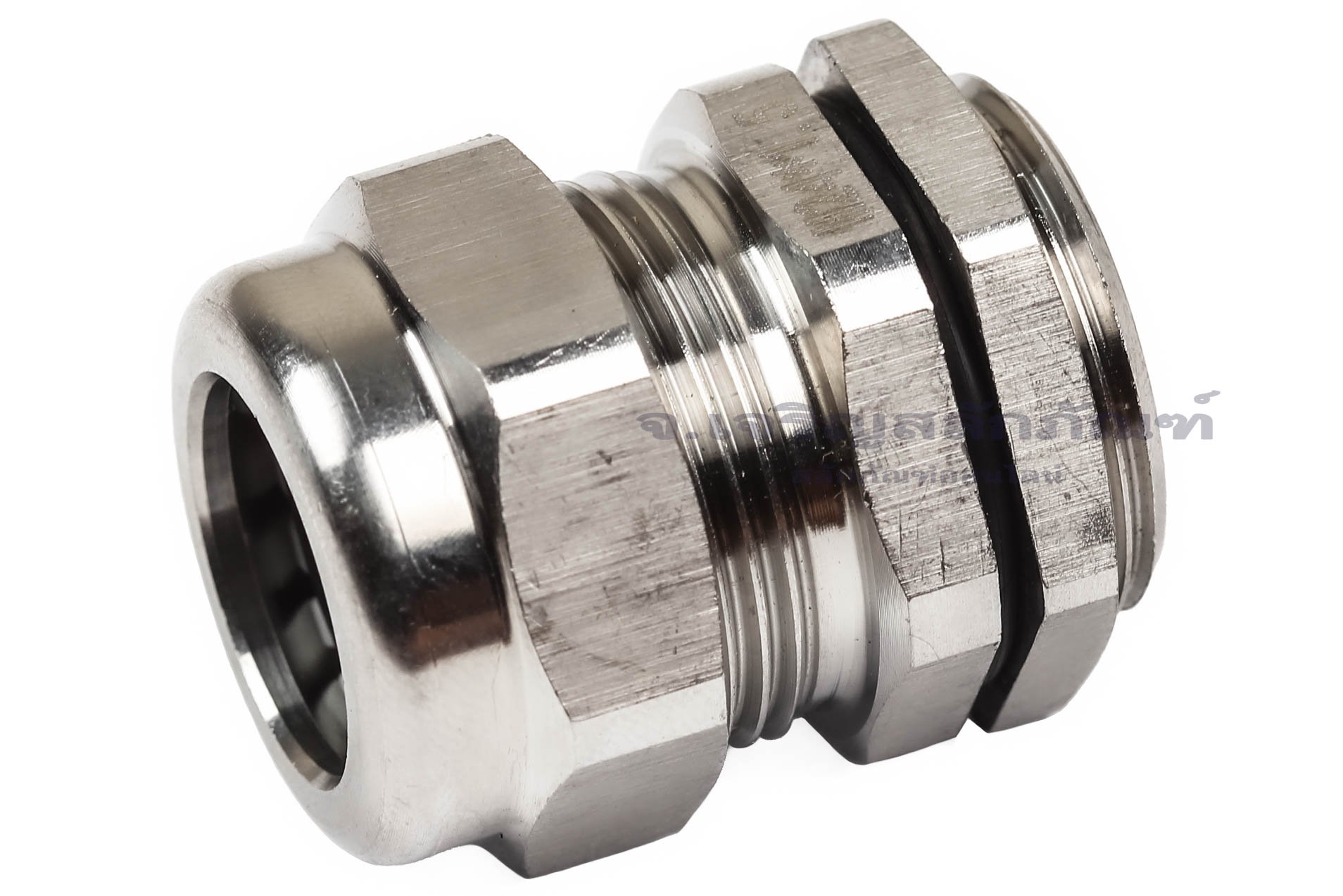 [E] เคเบิ้ลแกลนด์ Cable Gland สแตนเลส 304 กันน้ำ M24x1.50(12-16) รูล็อกสายไฟ 17.2 mm