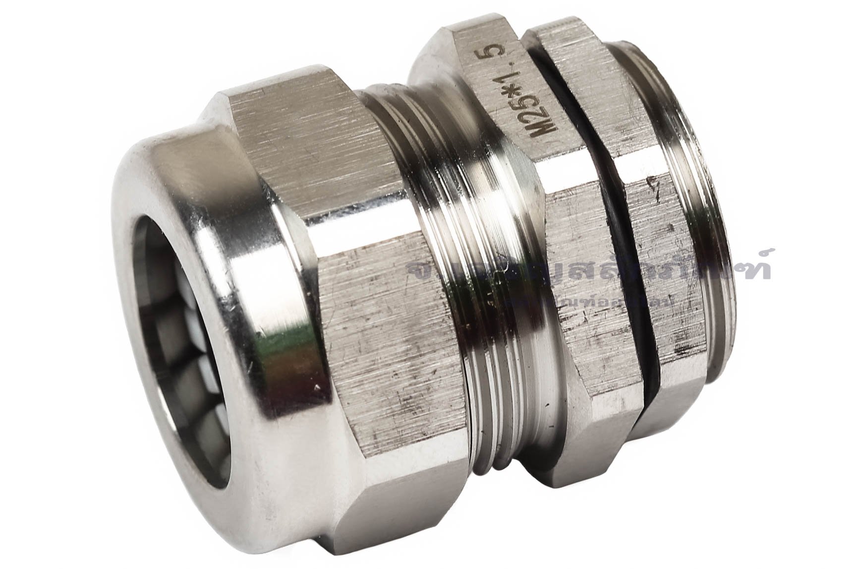 [E] เคเบิ้ลแกลนด์ Cable Gland สแตนเลส 304 กันน้ำ M25x1.50(13-18) รูล็อกสายไฟ 18.5 mm