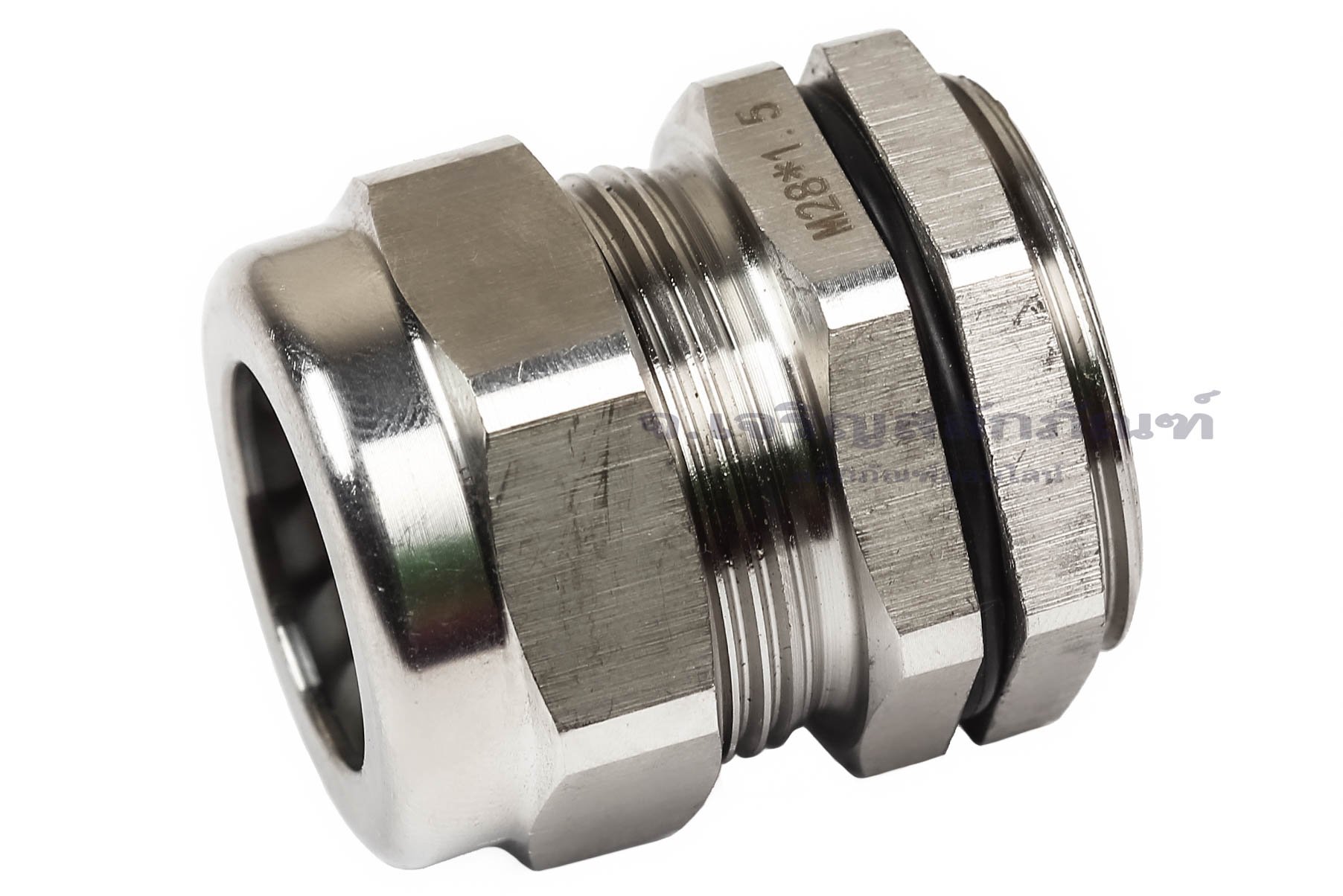 [E] เคเบิ้ลแกลนด์ Cable Gland สแตนเลส 304 กันน้ำ M28x1.50(13-18) รูล็อกสายไฟ 18.5 mm