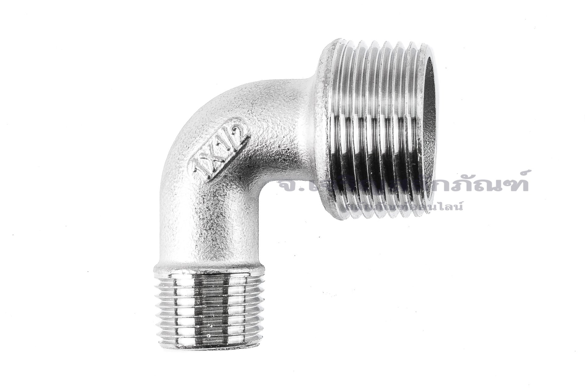 ข้อต่องอ 90° สแตนเลส 304 (เกลียวนอก x เกลียวนอก) 1" x 1/2" ข้อต่อลด-ข้อต่อเพิ่ม