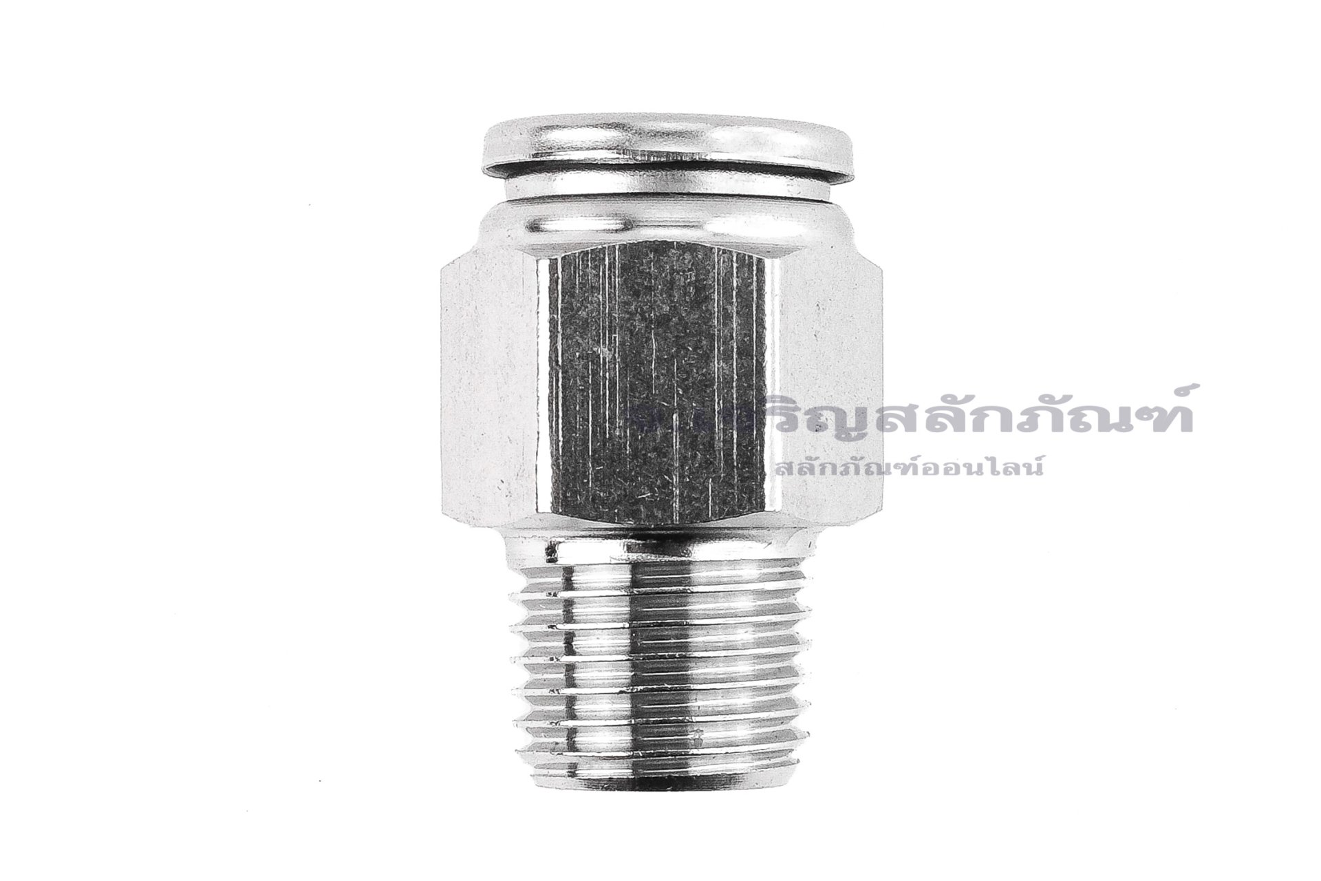 ข้อต่อลมสแตนเลสเกรด 304 (เกลียวนอก x เสียบสาย) ขนาด 1/4" x 10 mm