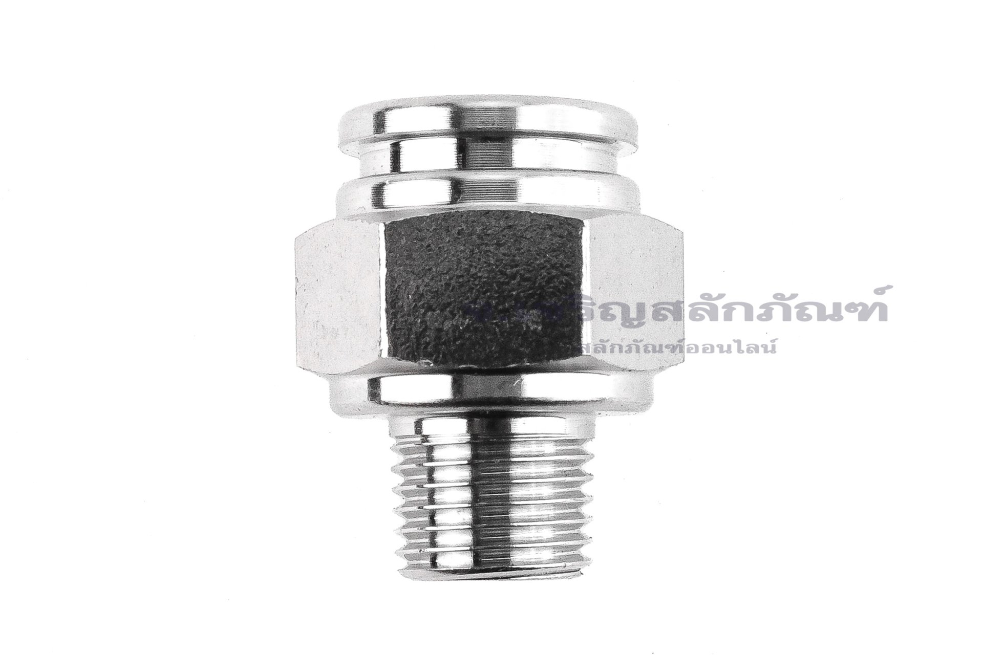 ข้อต่อลมสแตนเลสเกรด 304 (เกลียวนอก x เสียบสาย) ขนาด 1/4" x 14 mm