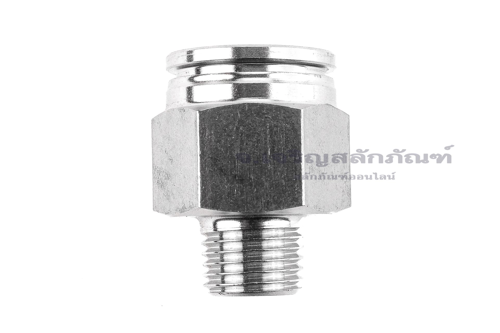 ข้อต่อลมสแตนเลสเกรด 304 (เกลียวนอก x เสียบสาย) ขนาด 1/4" x 16 mm