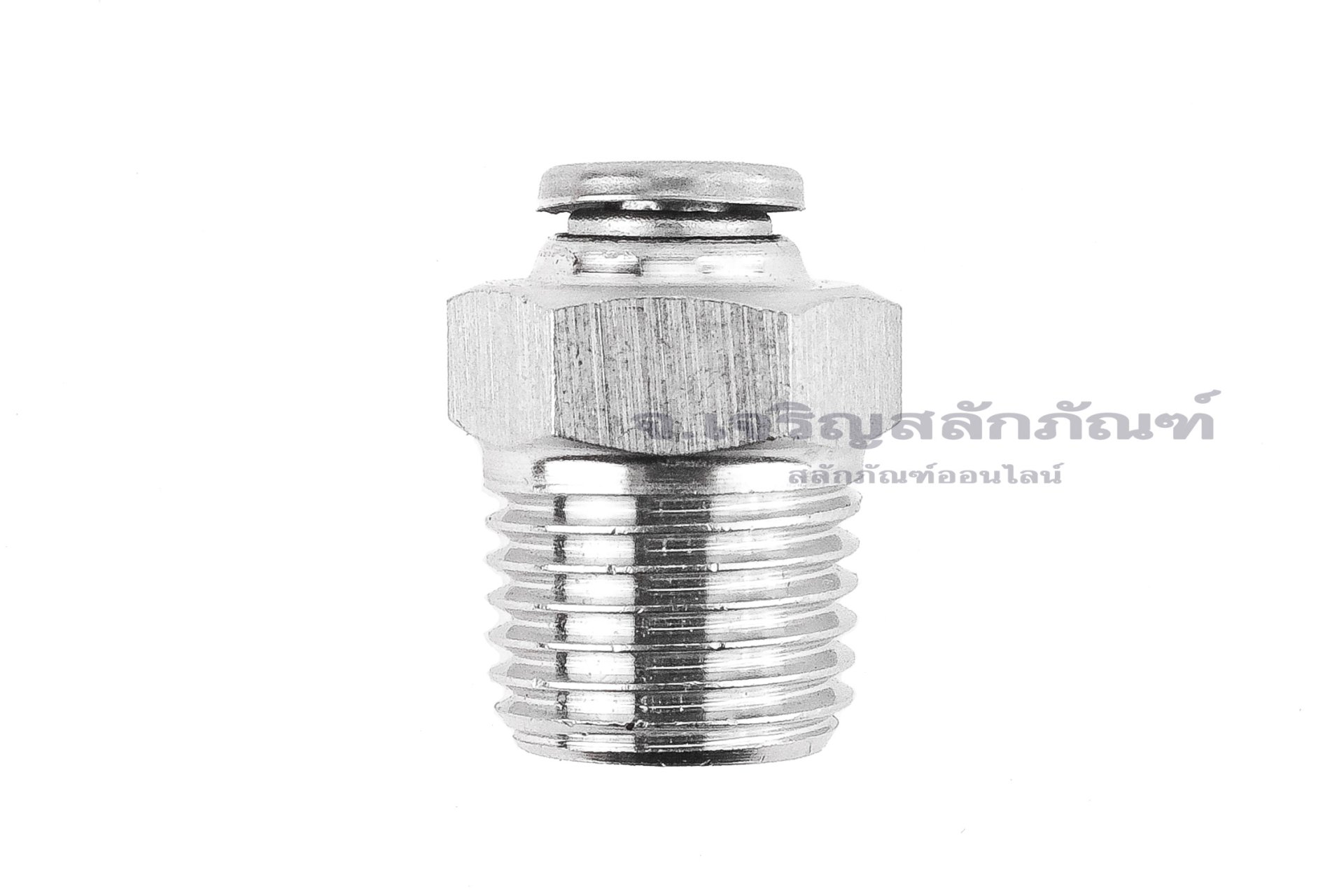 ข้อต่อลมสแตนเลสเกรด 304 (เกลียวนอก x เสียบสาย) ขนาด 1/4" x 4 mm