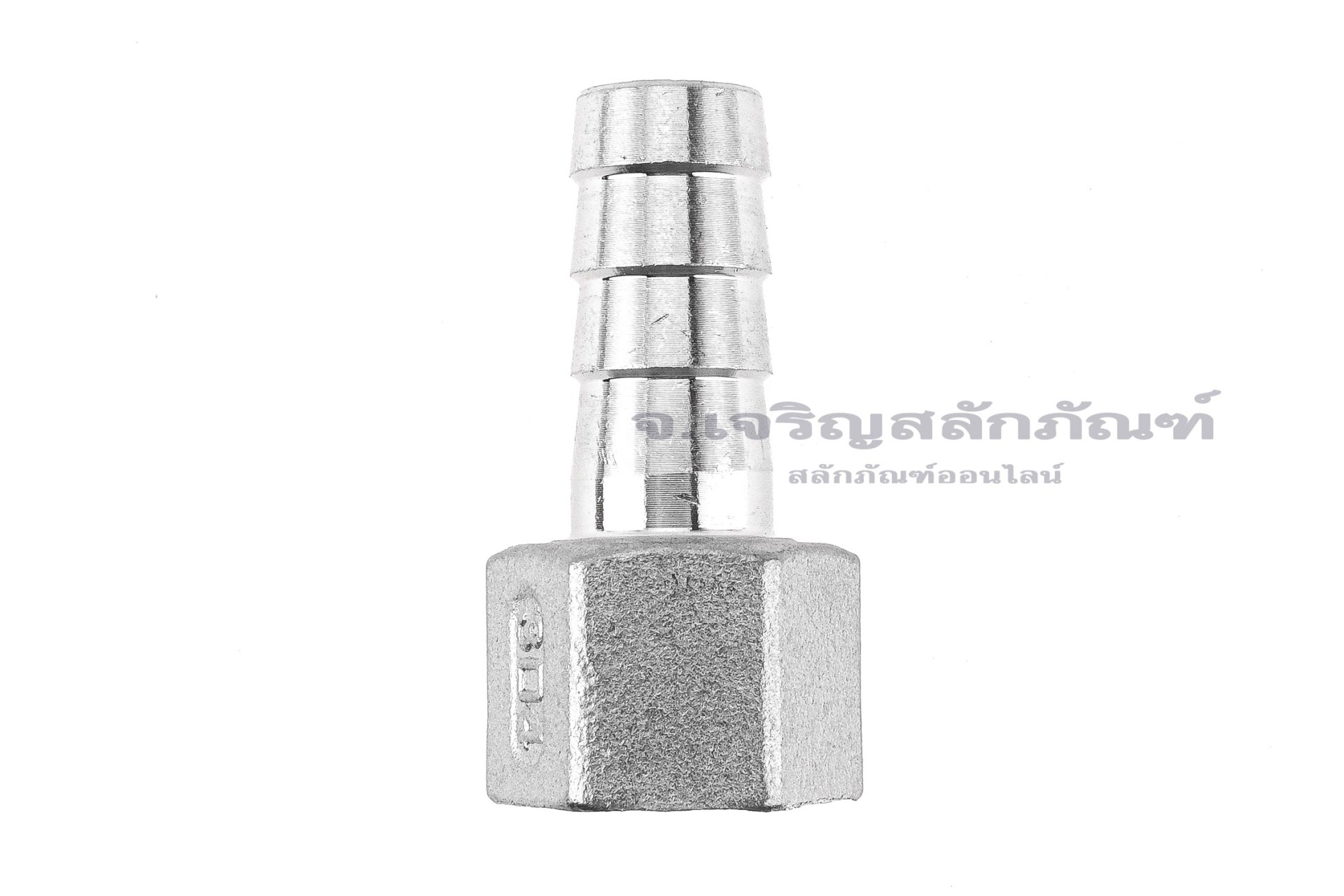 ข้อต่อหางไหลสแตนเลส เกลียวในเสียบสาย (เกลียวใน x หางไหล) ขนาด 1/2" x 15 mm