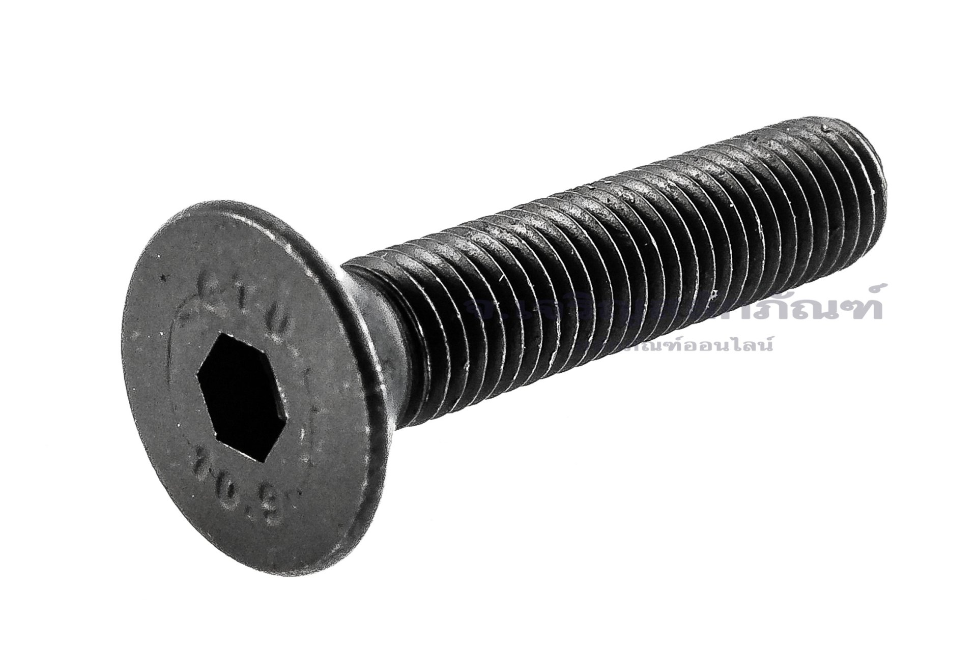 น็อตหัวจมเตเปอร์ดำ 1/4" เกลียว UNF-28 ยาว 1.1/4" เกรด 10.9 เกลียวตลอด