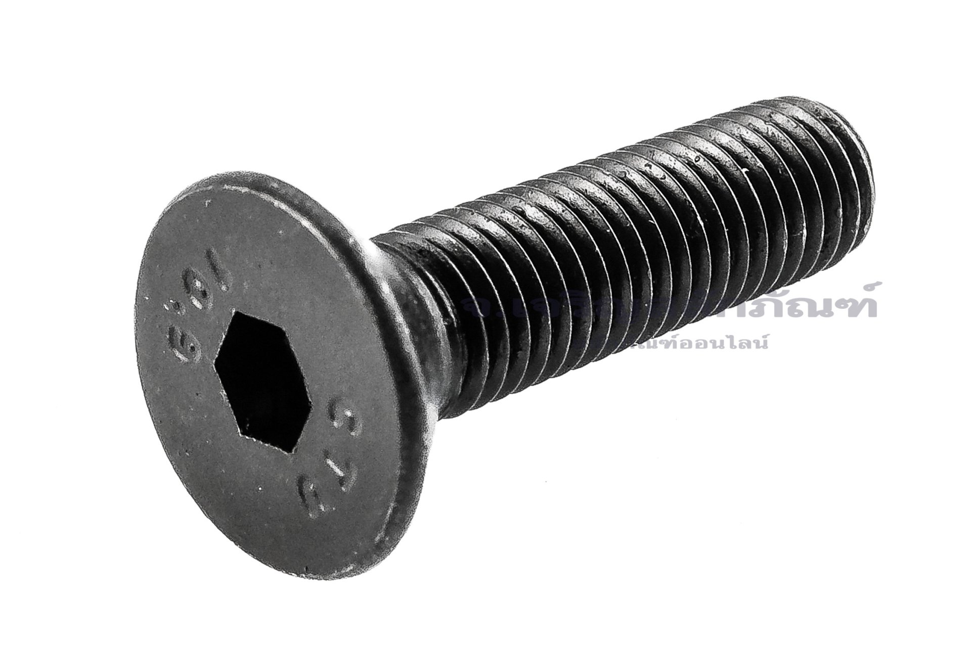 น็อตหัวจมเตเปอร์ดำ 1/4" เกลียว UNF-28 ยาว 1" เกรด 10.9 เกลียวตลอด