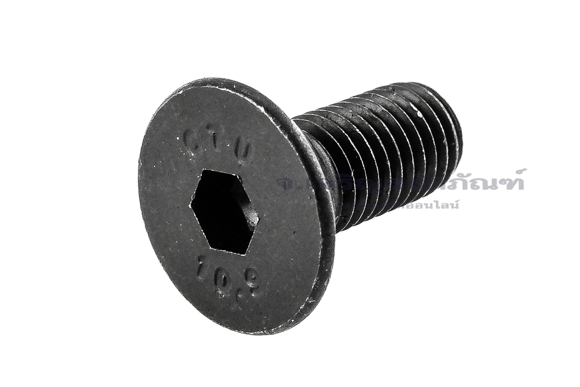 น็อตหัวจมเตเปอร์ดำ 1/4" เกลียว UNF-28 ยาว 5/8" เกรด 10.9 เกลียวตลอด