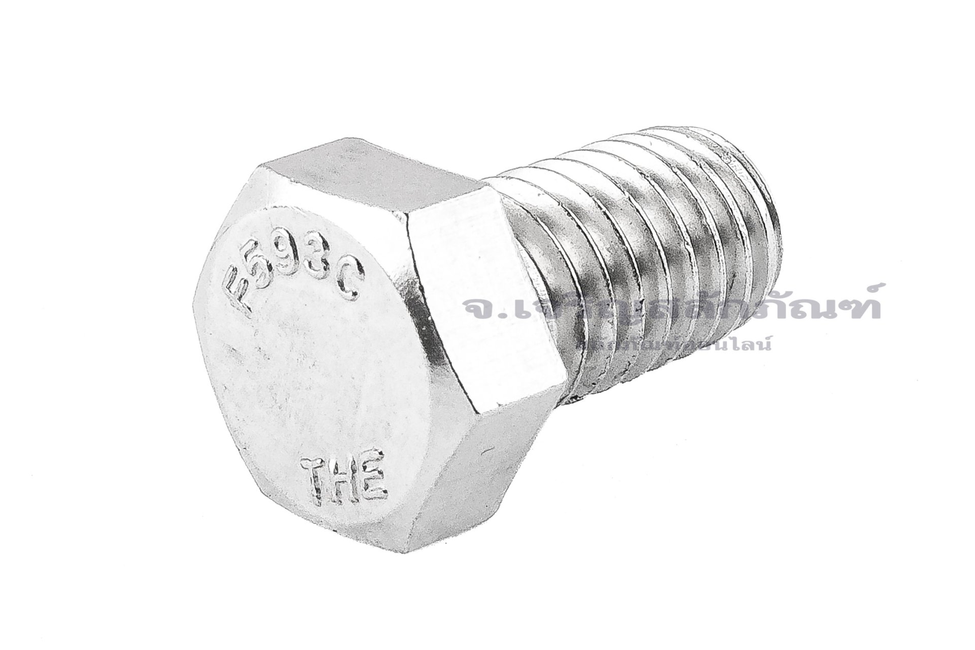 น็อตหัวเหลี่ยมสแตนเลส Stainless Steel Hex Bolt 7/16"x3/4" เกลียว 14 (UNC) เกลียวตลอด