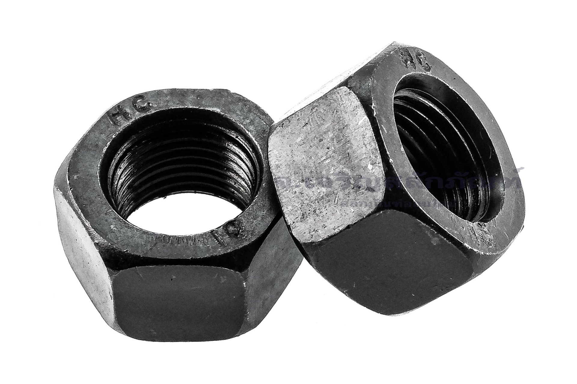หัวน็อตดำ Hex Nut M16x1.5 (หัวน็อตเบอร์ 24) เกรด 10.9 เกลียวซ้าย