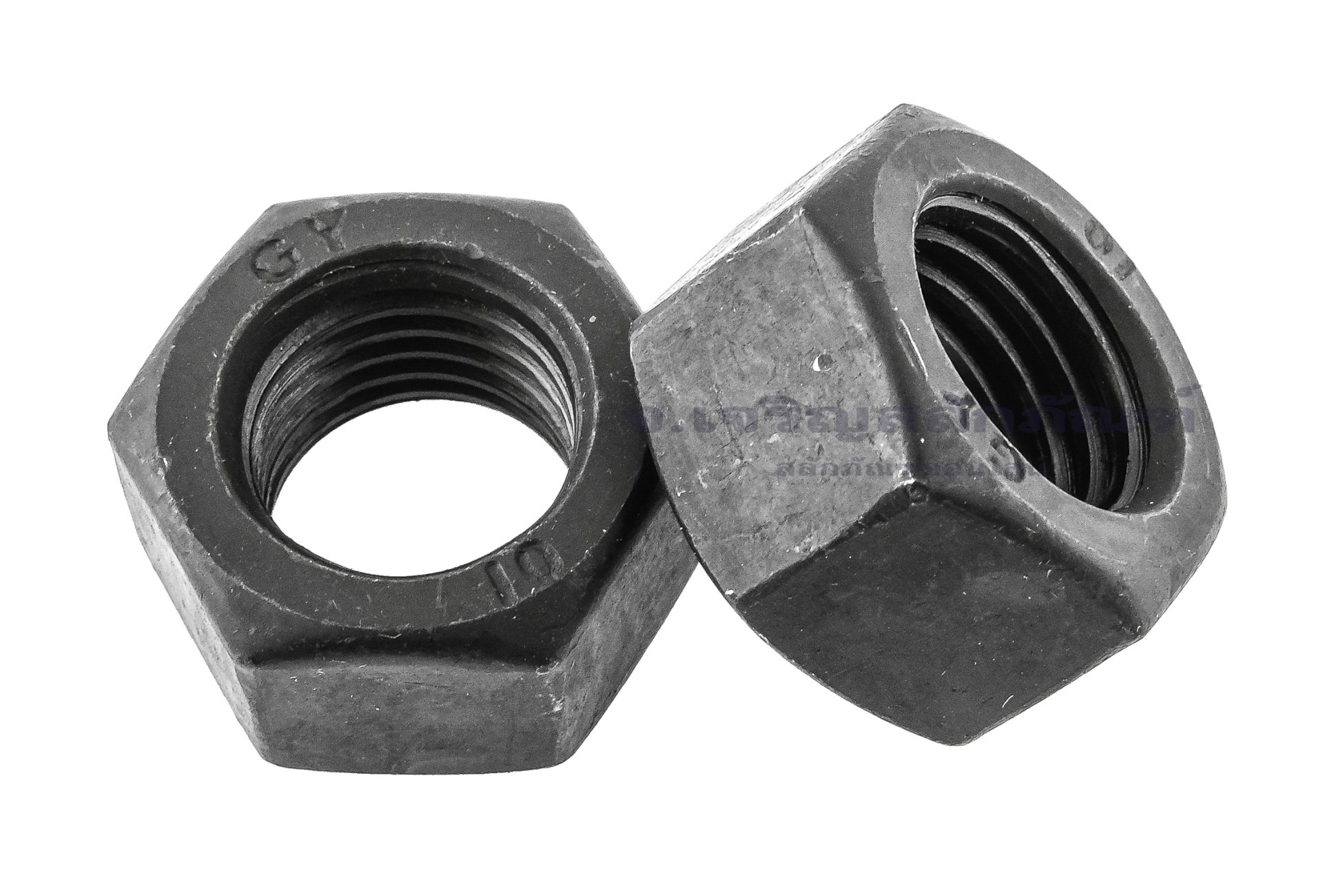 หัวน็อตดำ Hex Nut M16x2.0 (หัวน็อตเบอร์ 24) เกรด 10.9