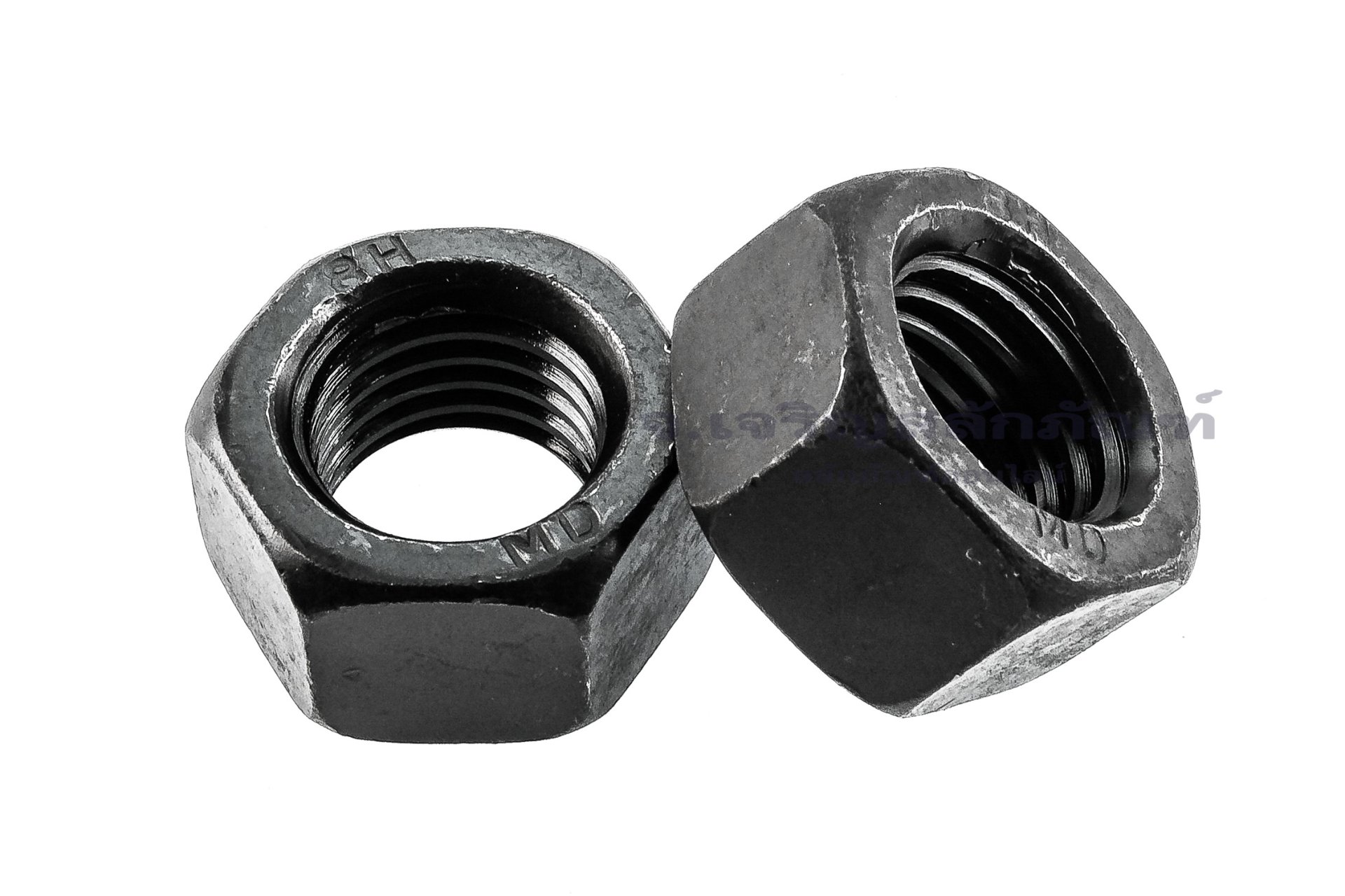 หัวน็อตดำ Hex Nut M24x3.0 (หัวน็อตเบอร์ 36) เกรด 8.8 เกลียวซ้าย
