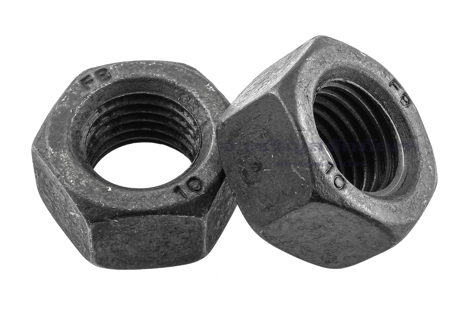 หัวน็อตดำ Hex Nut M30x3.5 (หัวน็อตเบอร์ 45) เกรด 10.9