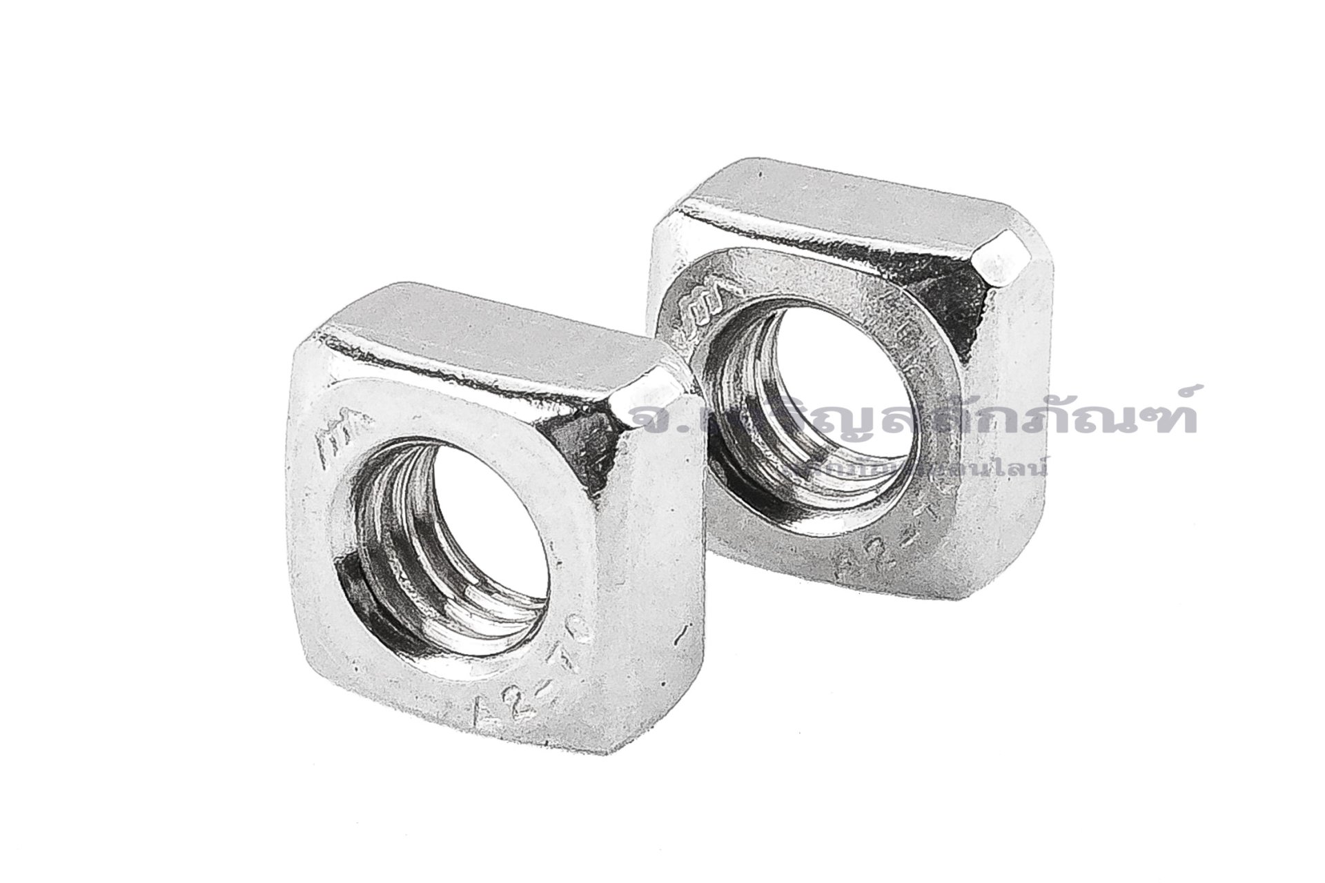 หัวน็อตทรงสี่เหลี่ยมสแตนเลส ( Stainless Square Nut ) ขนาด M6 วงนอก 10 mm สูง 4.8 mm