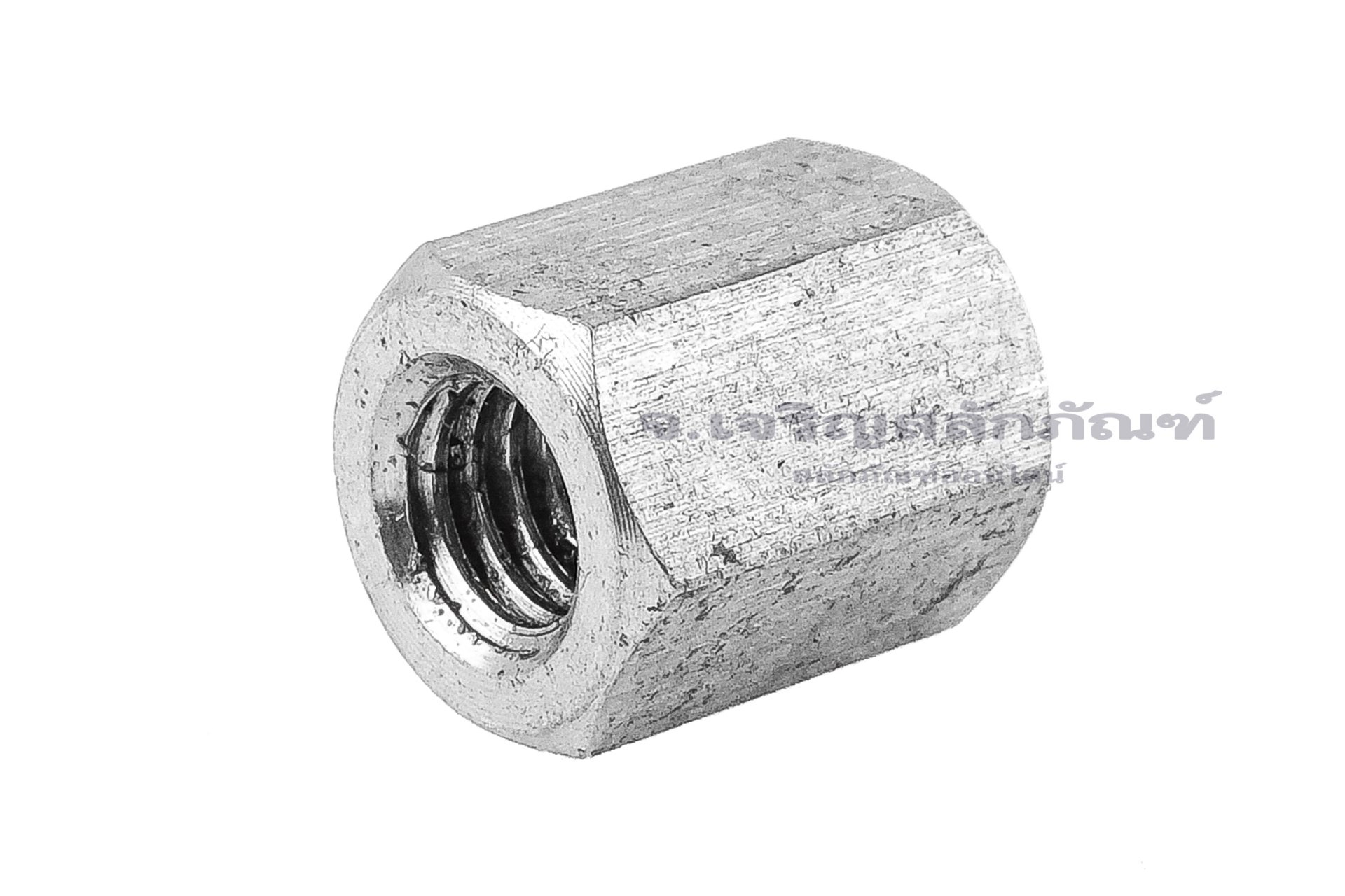 หัวน็อตยาว-ข้อต่อสตัดสแตนเลส 304 ขนาด M6 ยาว 12 mm (หัวน็อตเบอร์ 10) หัวน็อตตัวเมียยาวพิเศษ