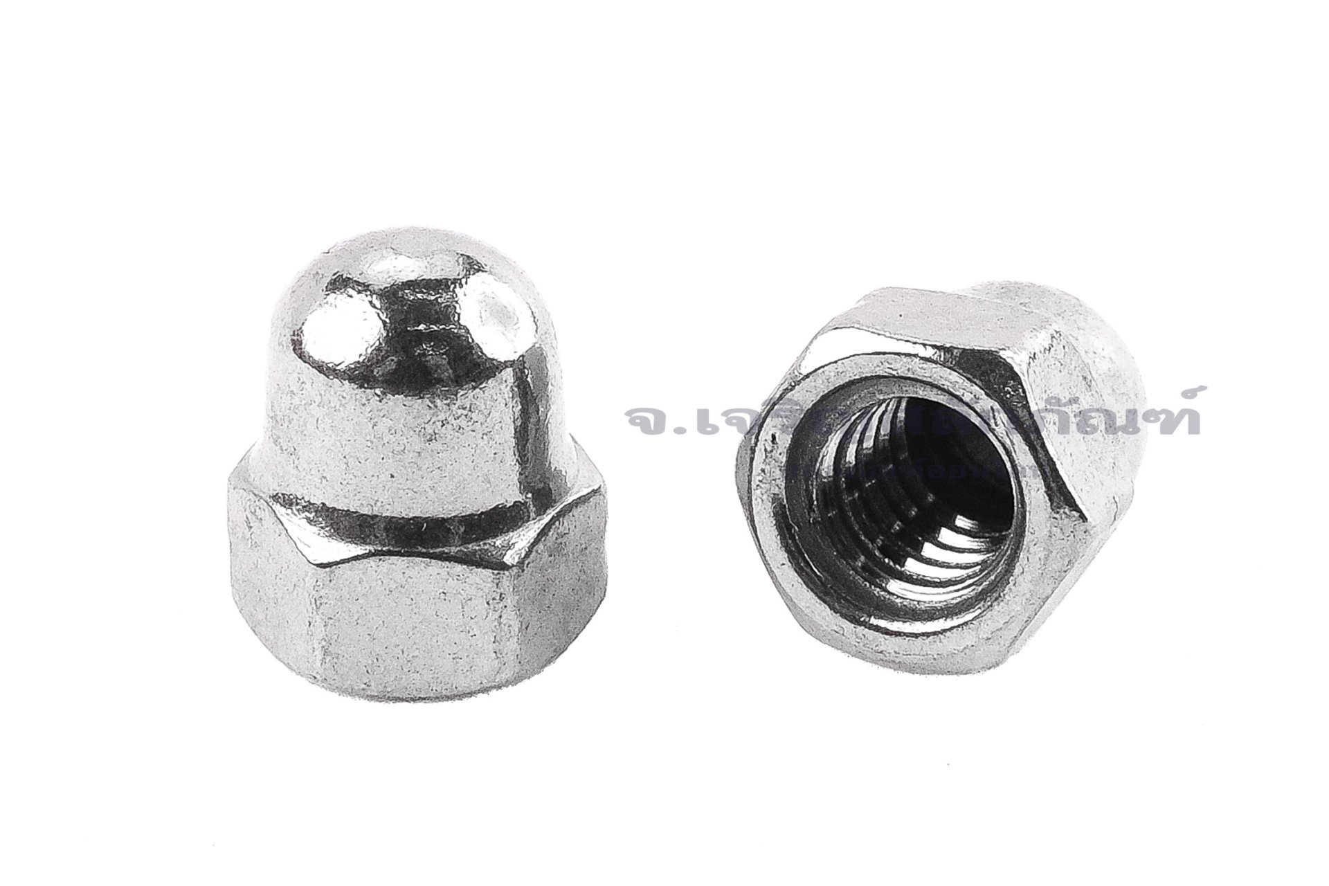 หัวน็อตหมวก-หัวน็อตแบบปิดสแตนเลส Dome Hex Nut Stainless ขนาด No.10-24 (เบอร์ 10 เกลียว 24 หยาบ)