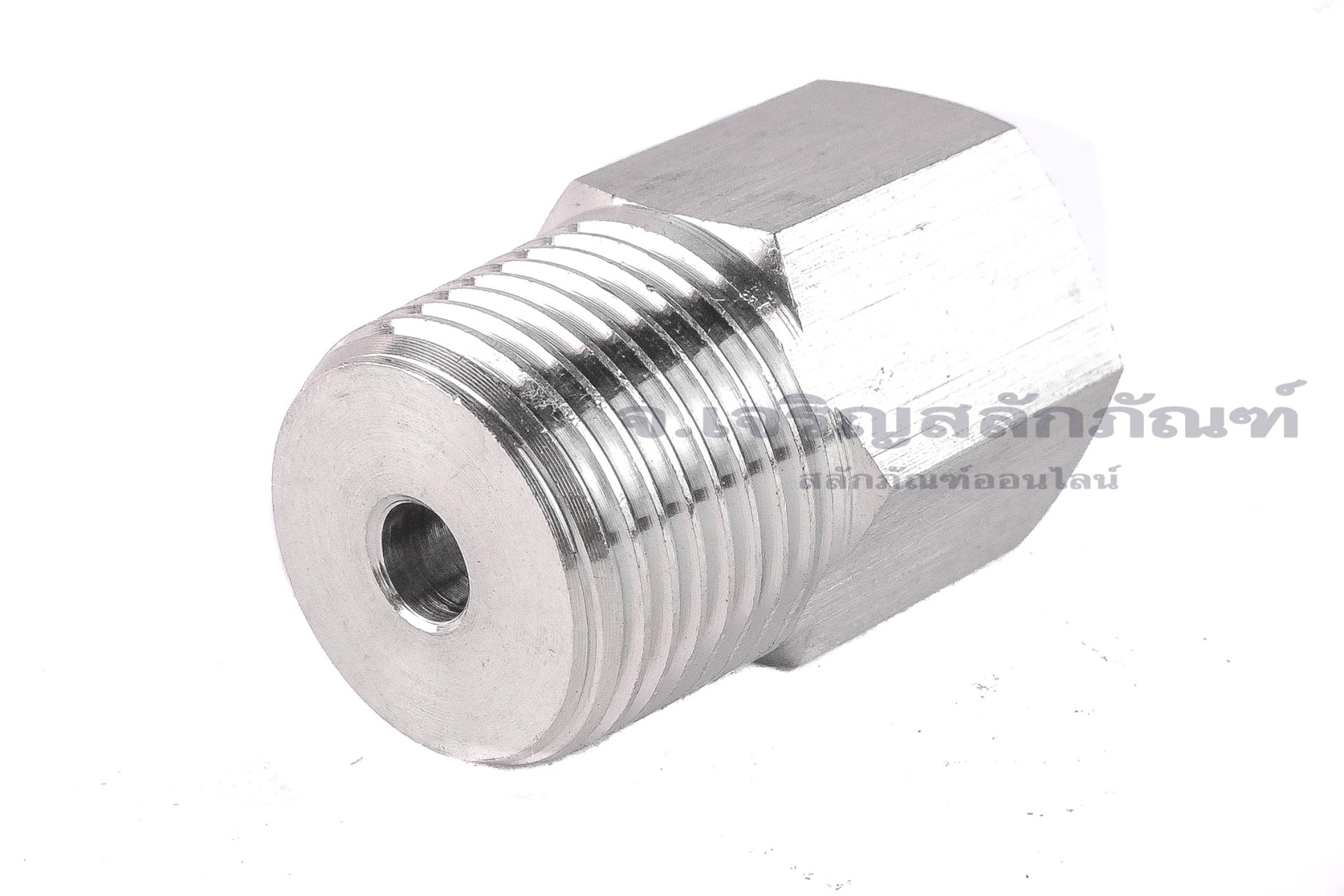 ข้อต่อตรงสแตนเลส (เกลียวนอก x เกลียวใน) 3/8"-19 x M8x1.0 ข้อต่อลด-ข้อต่อเพิ่ม