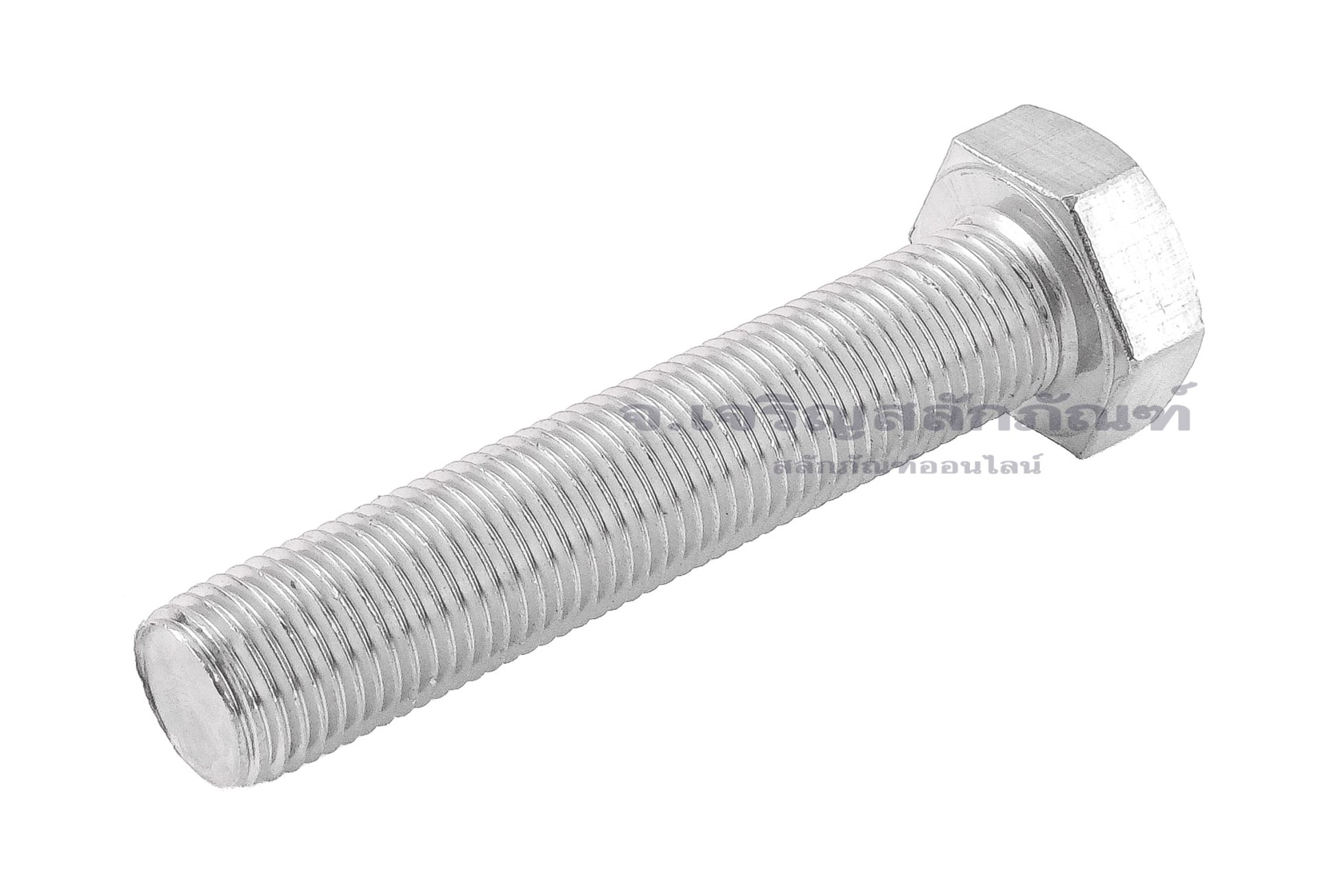 น็อตหัวเหลี่ยมสแตนเลส Stainless Steel Hex Bolt M12x1.25x60 เกลียวตลอด ...