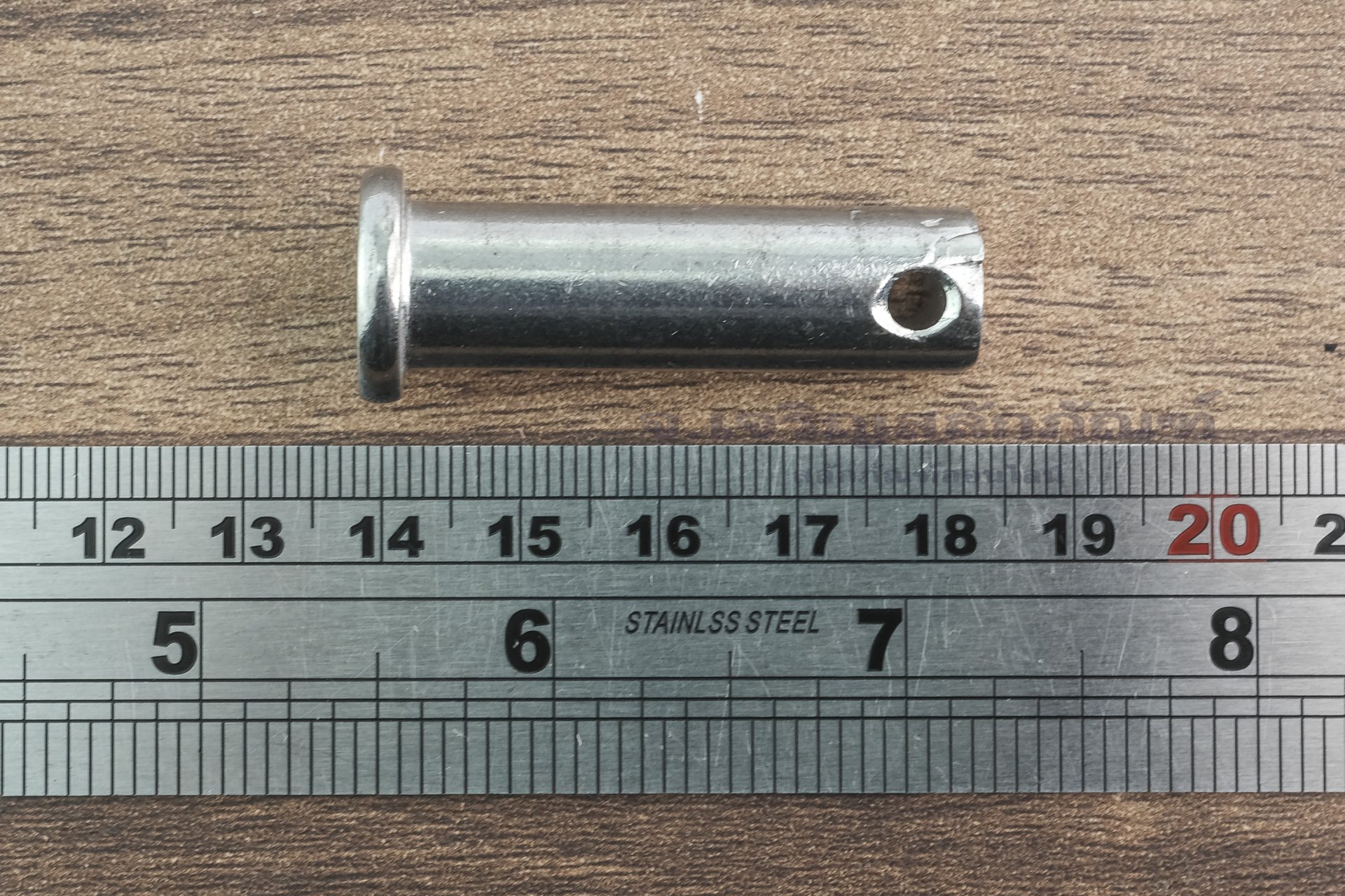 สลักหัวแบนกลม-ปิ๊นหัวแบนสแตนเลส (Stainless Steel Clevis Pin) ขนาด 12x40