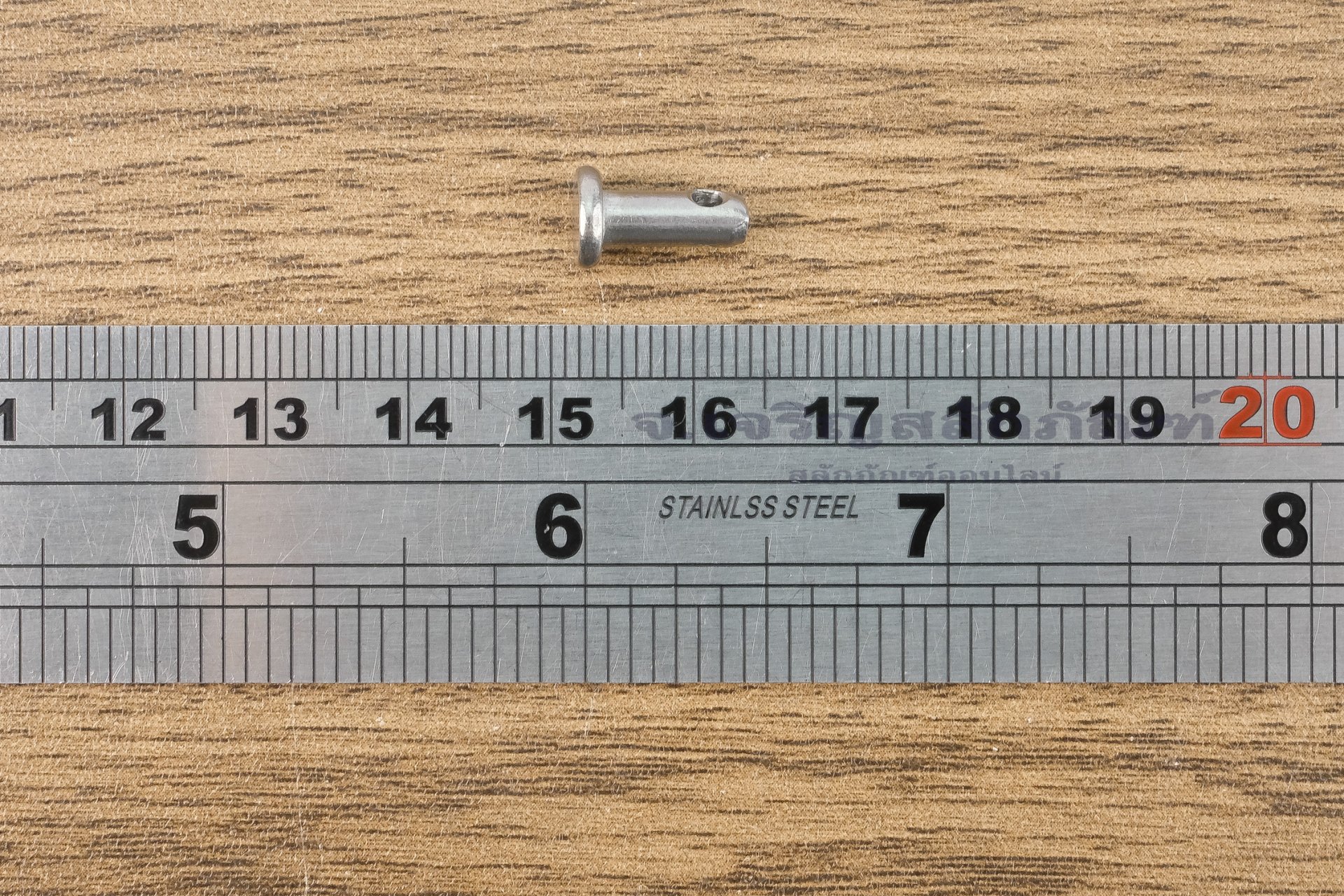 สลักหัวแบนกลม-ปิ๊นหัวแบนสแตนเลส (Stainless Steel Clevis Pin) ขนาด 4x10 ...